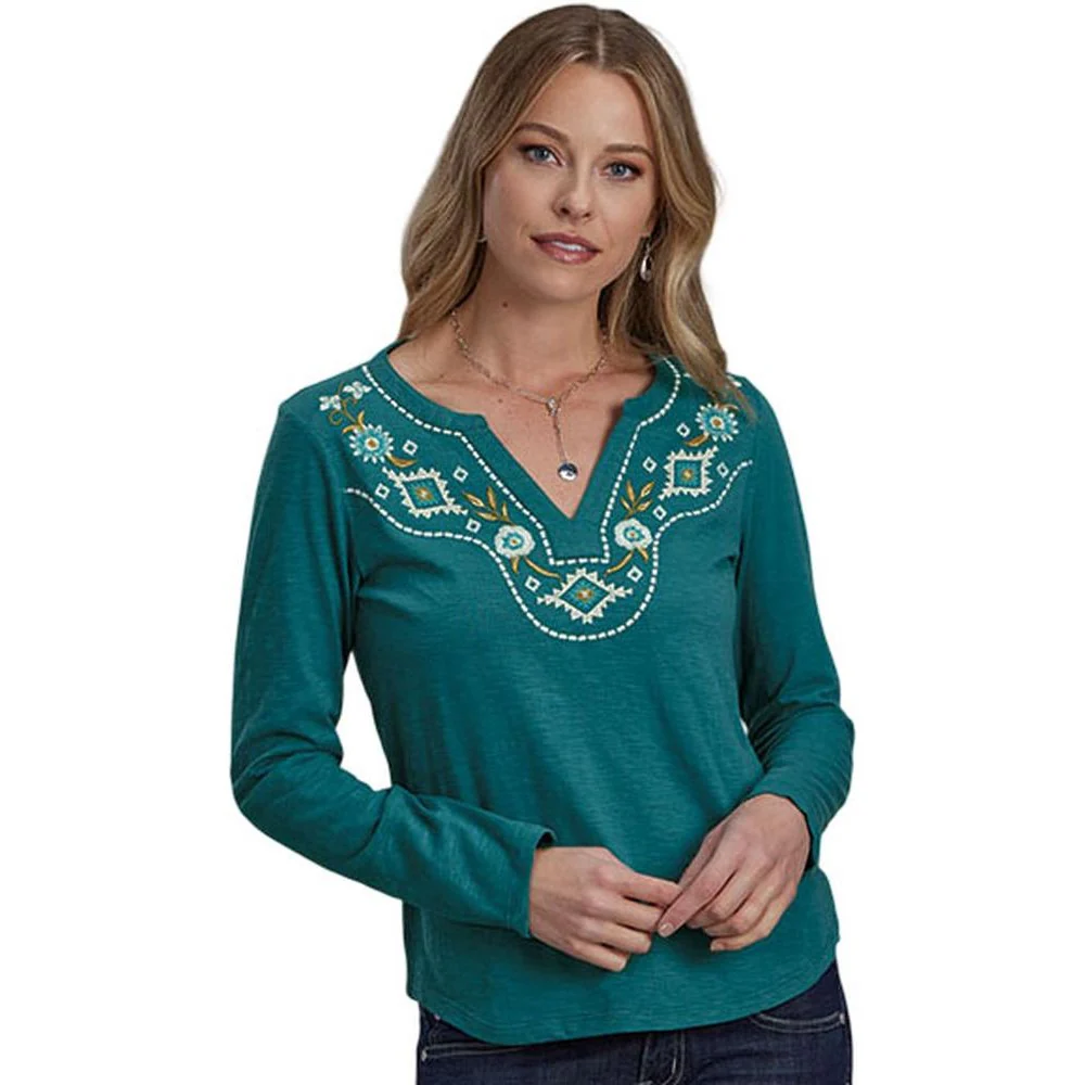 Roper - Womens Long Sleeve Shirt Studio West - Image 2