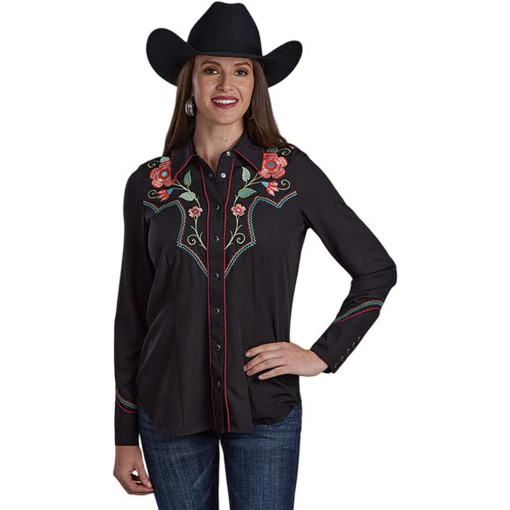 Roper - Womens Old West Collection Long Sleeve Western Shirt - Image 2