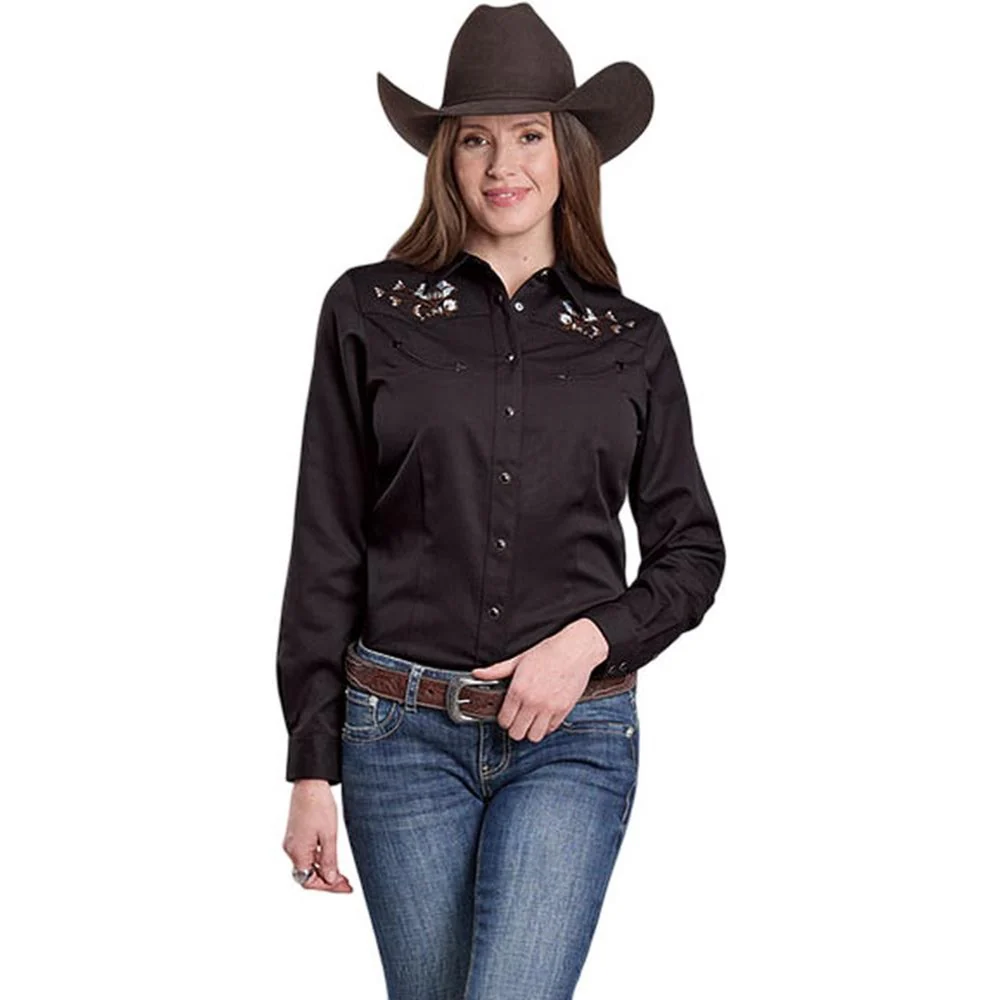 Roper - Womens Old West Collection Long Sleeve Western Shirt - Image 2