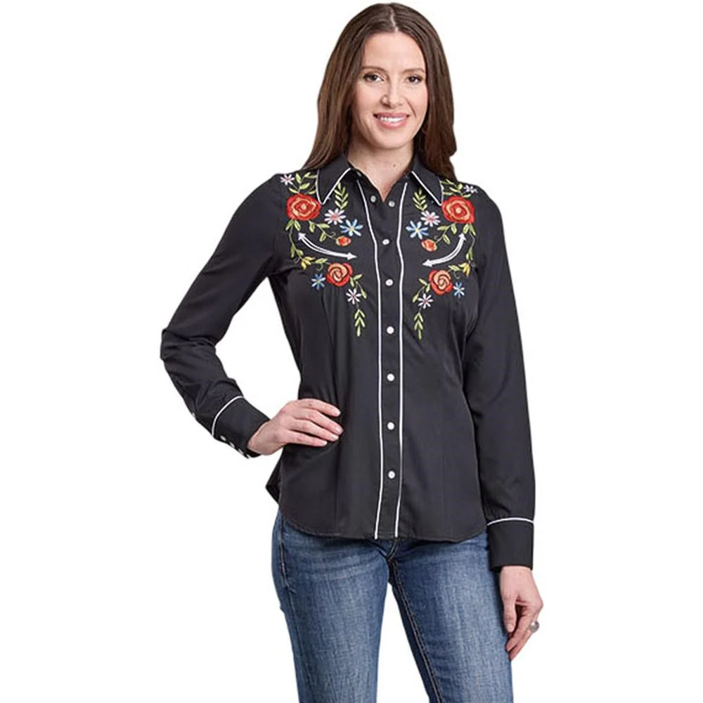 Roper - Womens Old West Collection Long Sleeve Western Shirt - Image 2