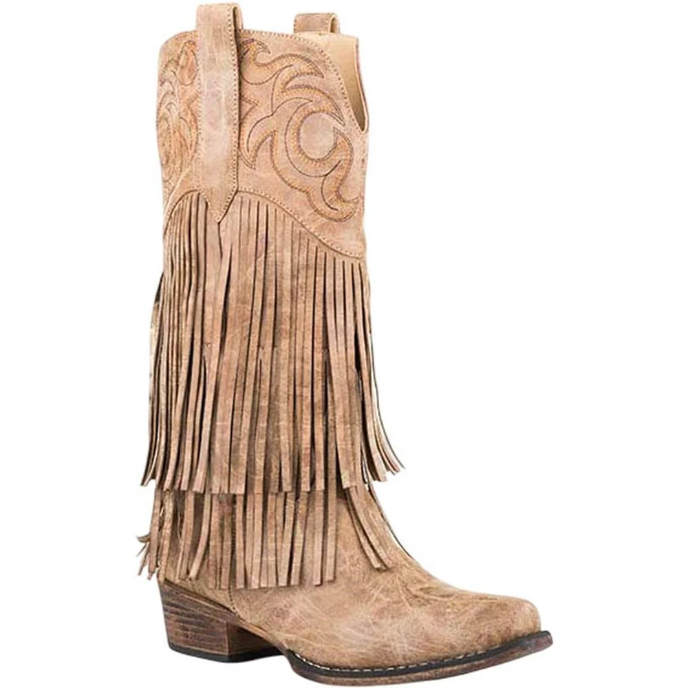 Roper - Womens Rickrack Fringe Western Boot - Image 2
