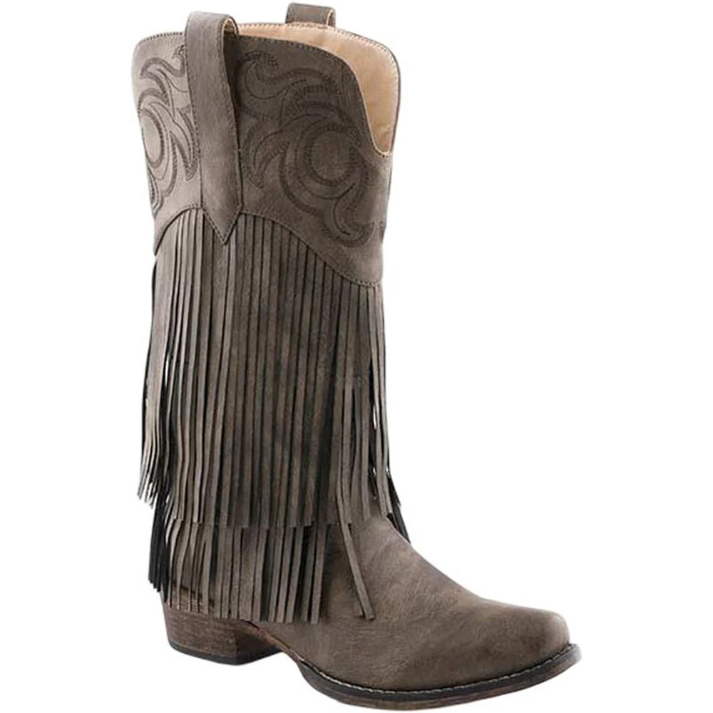 Roper - Womens Rickrack Fringe Western Boot