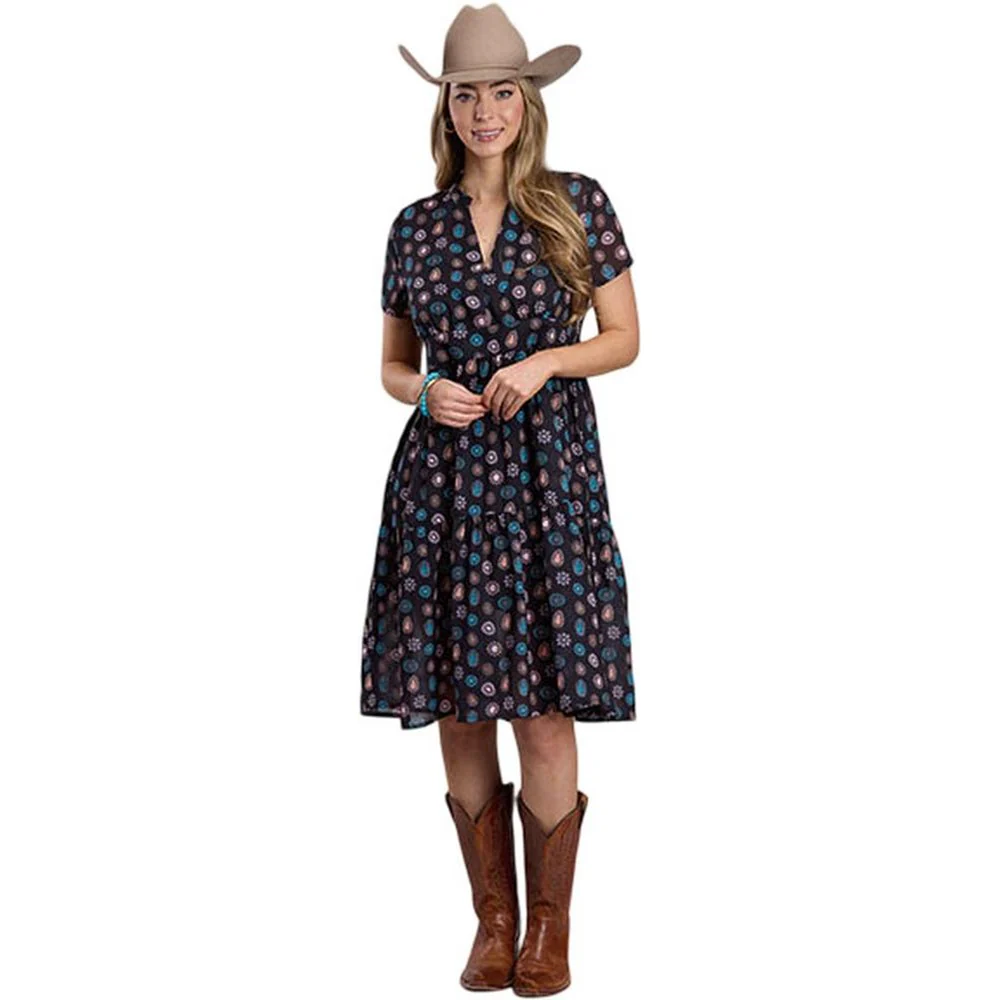 Roper - Womens Short Sleeve Peasant Dress
