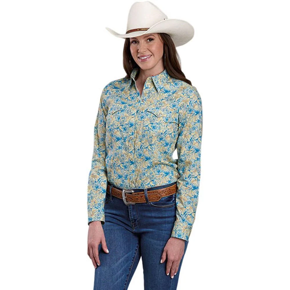 Roper - Womens Vintage Tropical Print Long Sleeve Western Shirt