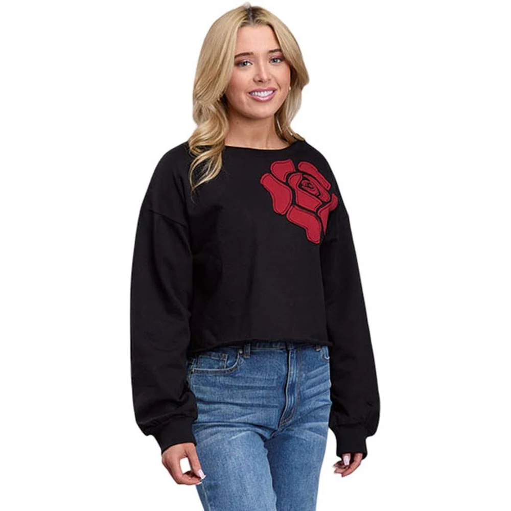 Roper - Womens Winter I Five Star Black Fleece Long Sleeve Top Outerwear