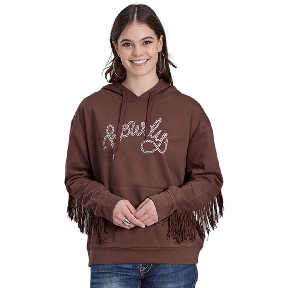 Roper - Womens Winter I Five Star Brown Fleece Long Sleeve Hoodie Outerwear