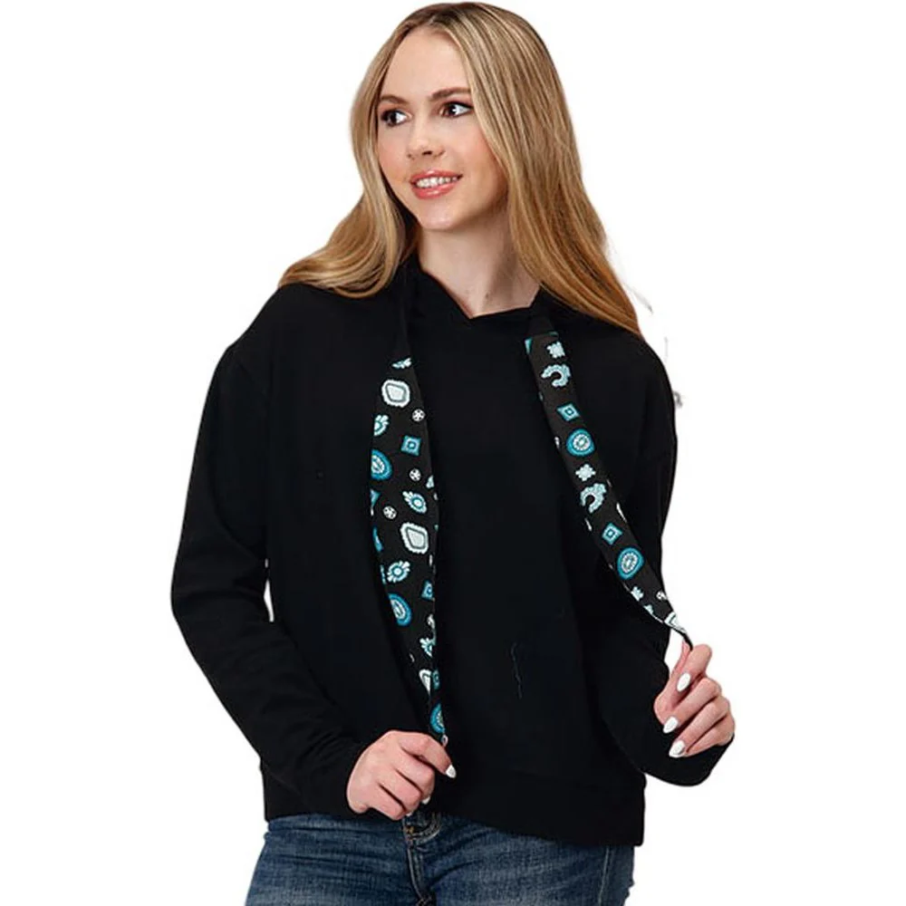 Roper - Womens Winter II Five Star Black Fleece Pullover Hoodie Outerwear - Image 2