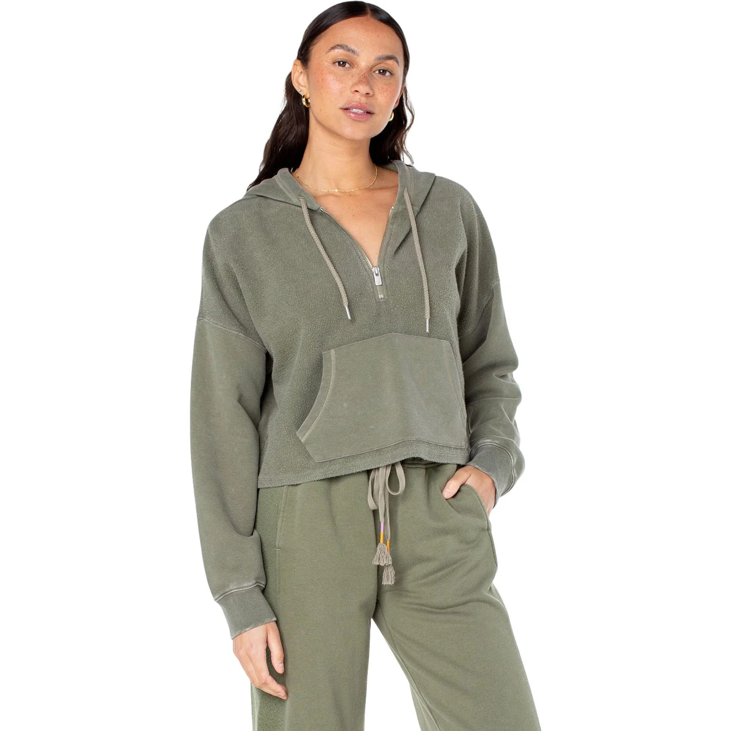 Roxy - Womens Drakes Cove Half Zip Hoodie - Image 3