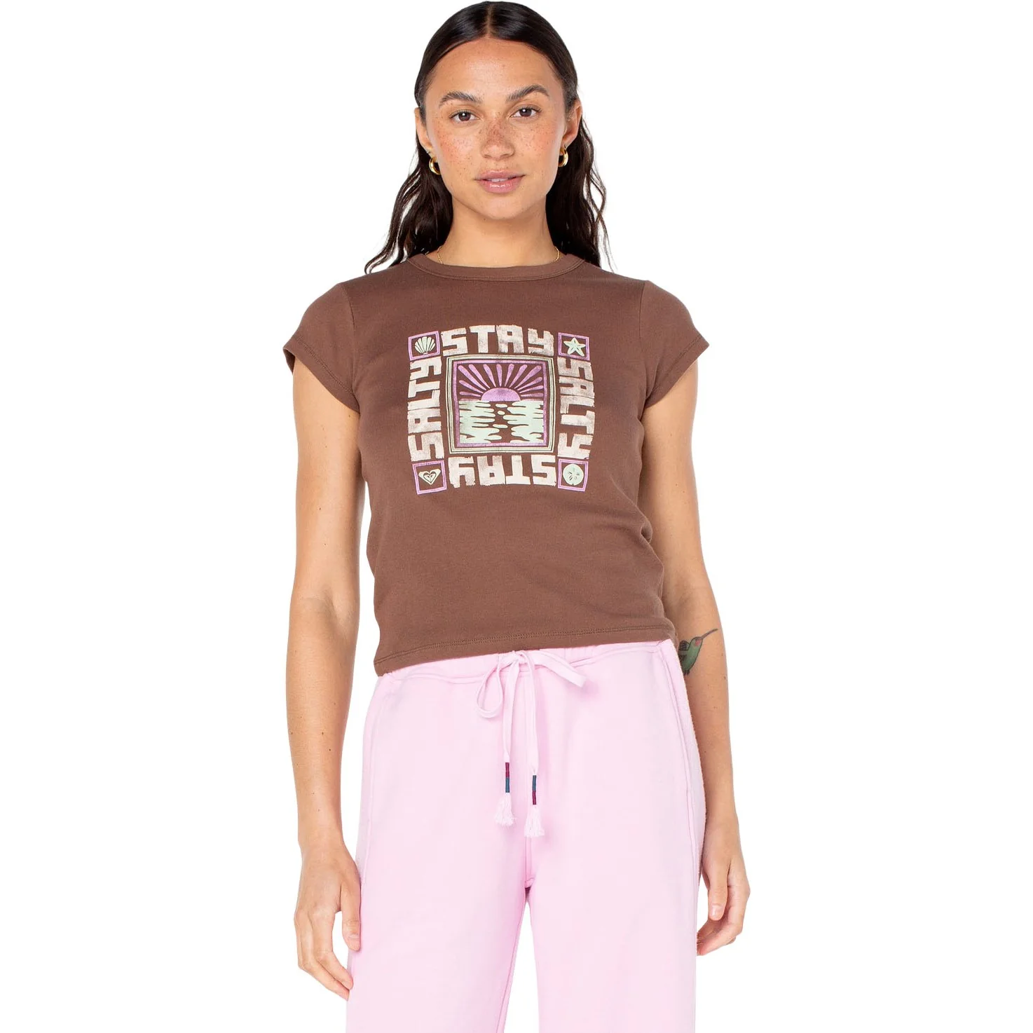 Roxy - Womens Stay Salty Block 90S T-Shirt - Image 2