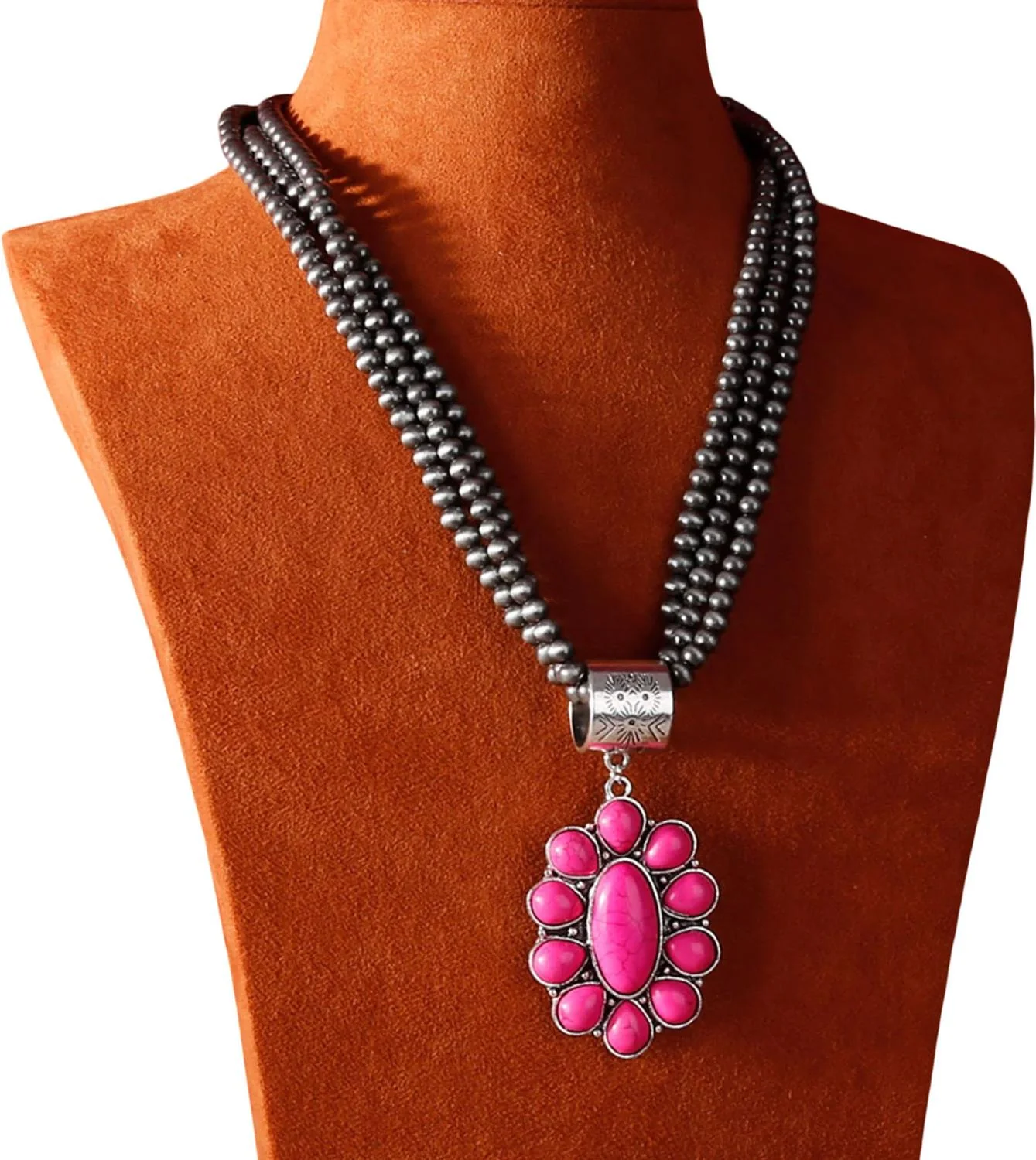 Rustic Couture - Womens Bohemian Jewelry Sets Pendant Necklace Earrings - Image 3