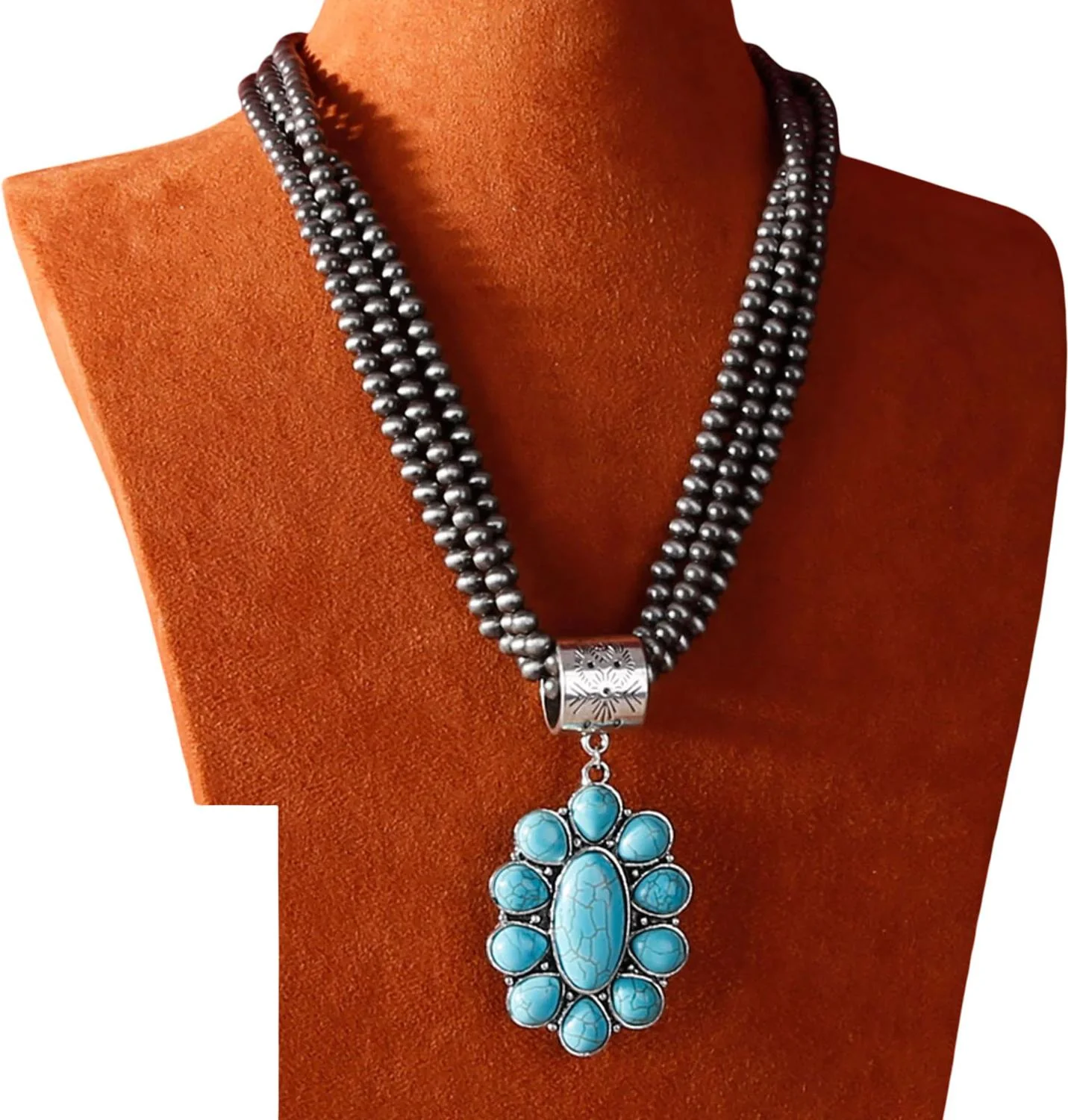 Rustic Couture - Womens Bohemian Jewelry Sets Pendant Necklace Earrings - Image 4