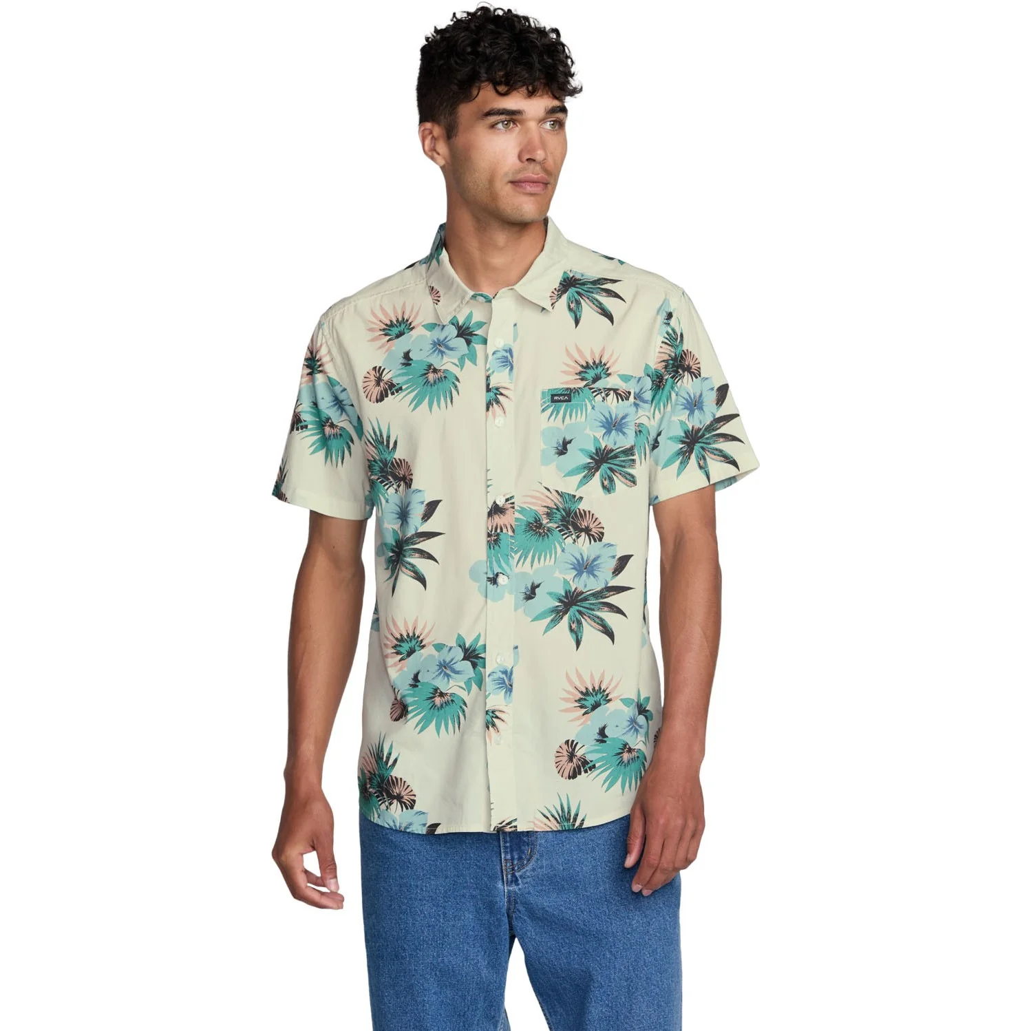 Rvca - Mens Botanical Short Sleeve Top - Image 5