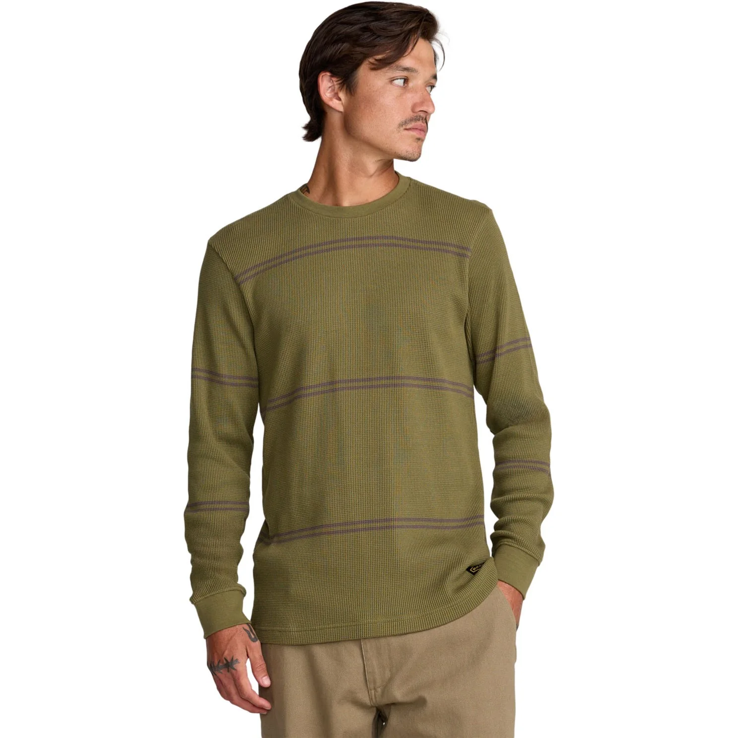 RVCA - Mens Day Shift Thermal Stripe Long Sleeve Top - Image 4