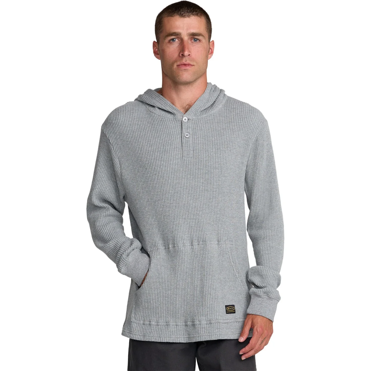 RVCA - Mens Dayshift Thermal Hooded Henley - Image 3