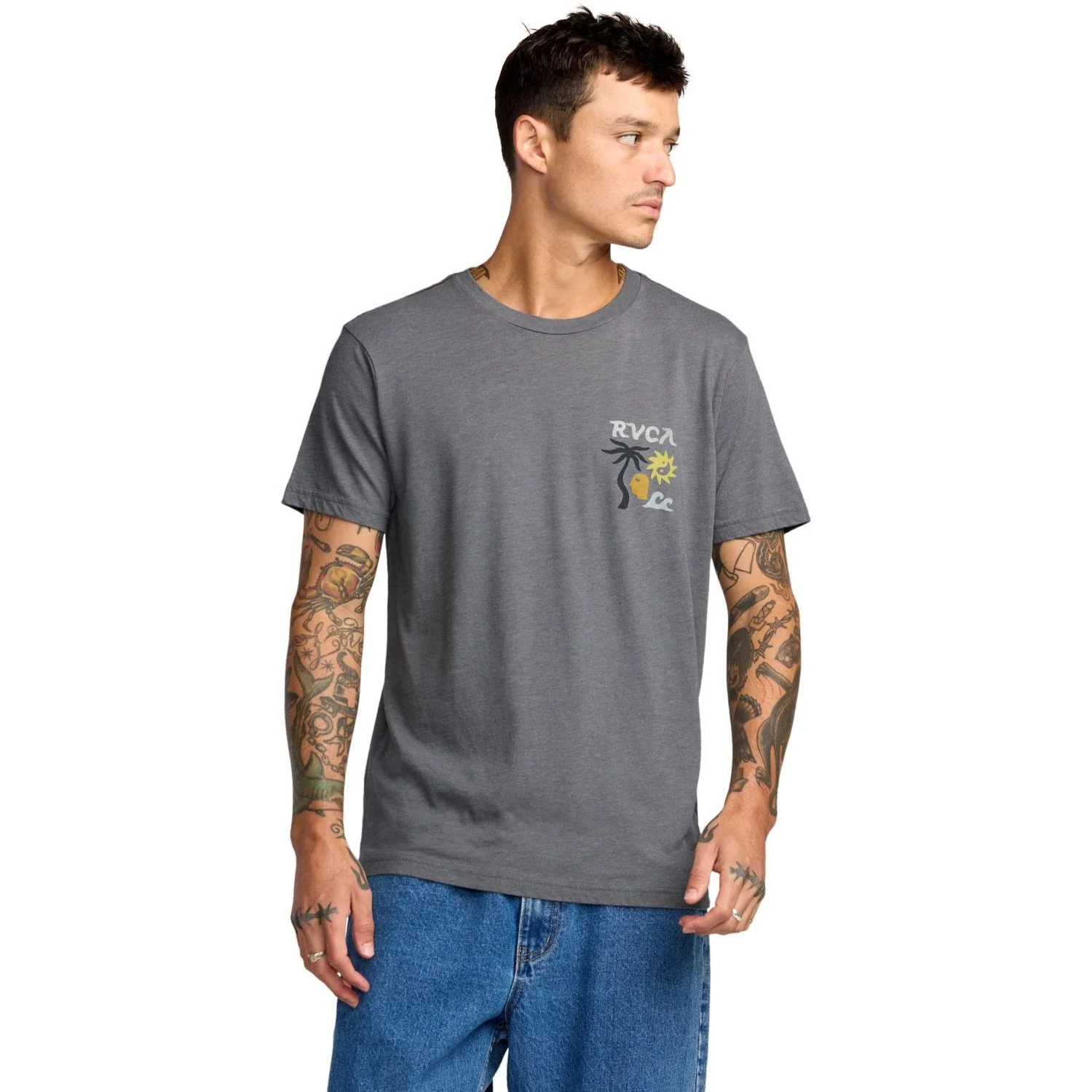 RVCA - Mens Deep Think Short Sleeve T-Shirt - Image 2