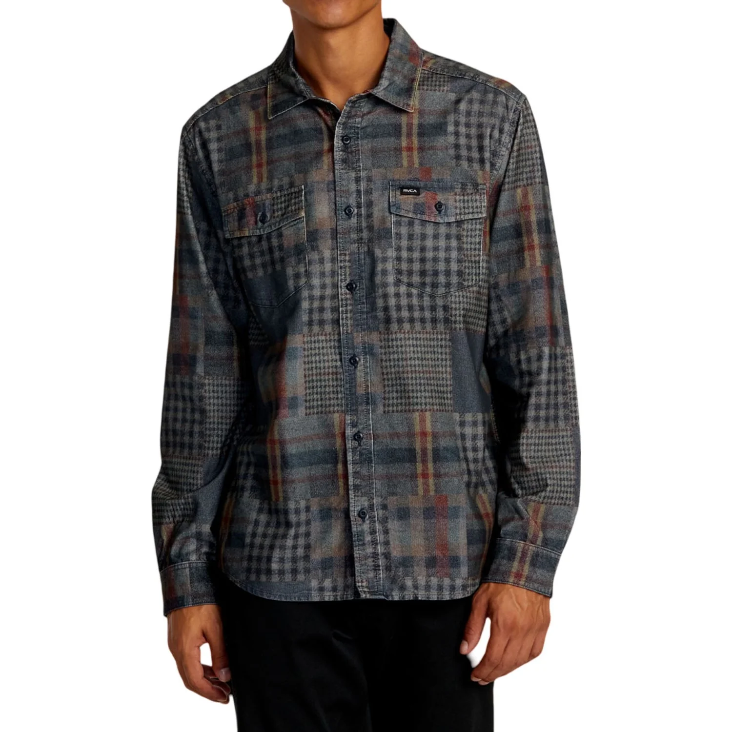 RVCA - Mens Freeman Cord Print Long Sleeve Top