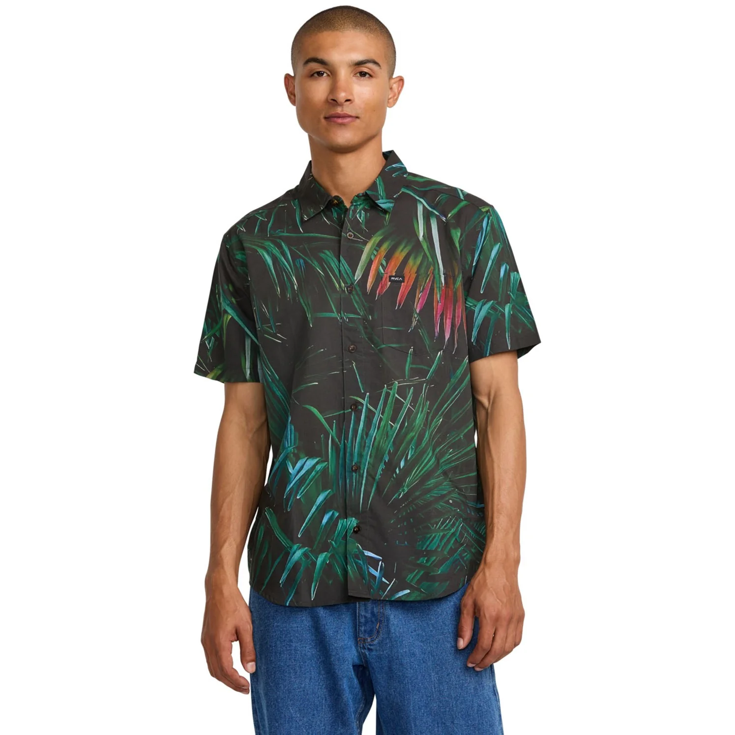Rvca - Mens Hawaii Palms Short Sleeve Top - Image 2
