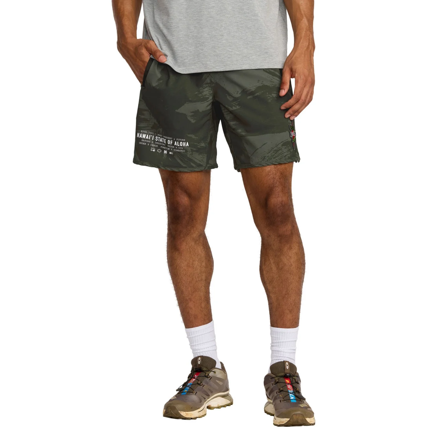 Rvca - Mens Hawaii Yogger Stretch 17 Shorts - Image 3