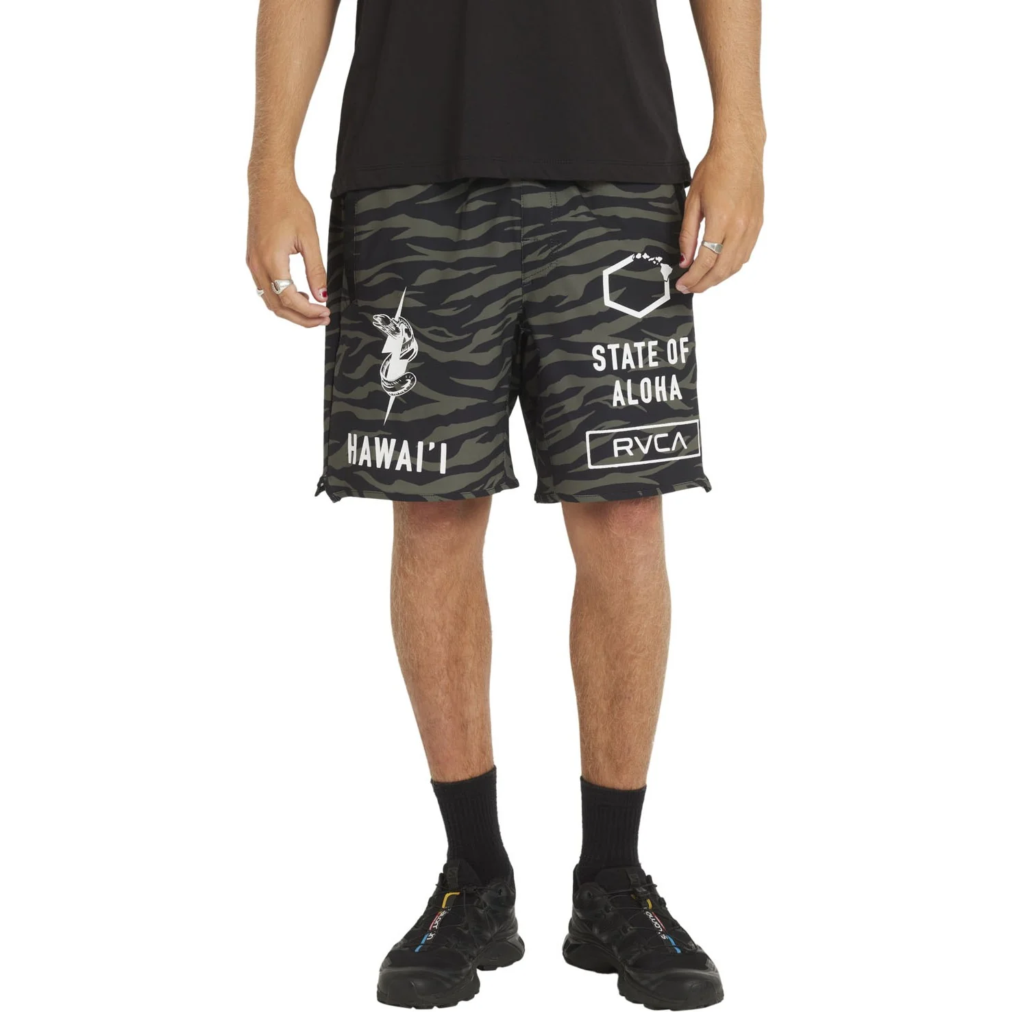 Rvca - Mens Hawaii Yogger Stretch 17 Shorts - Image 4