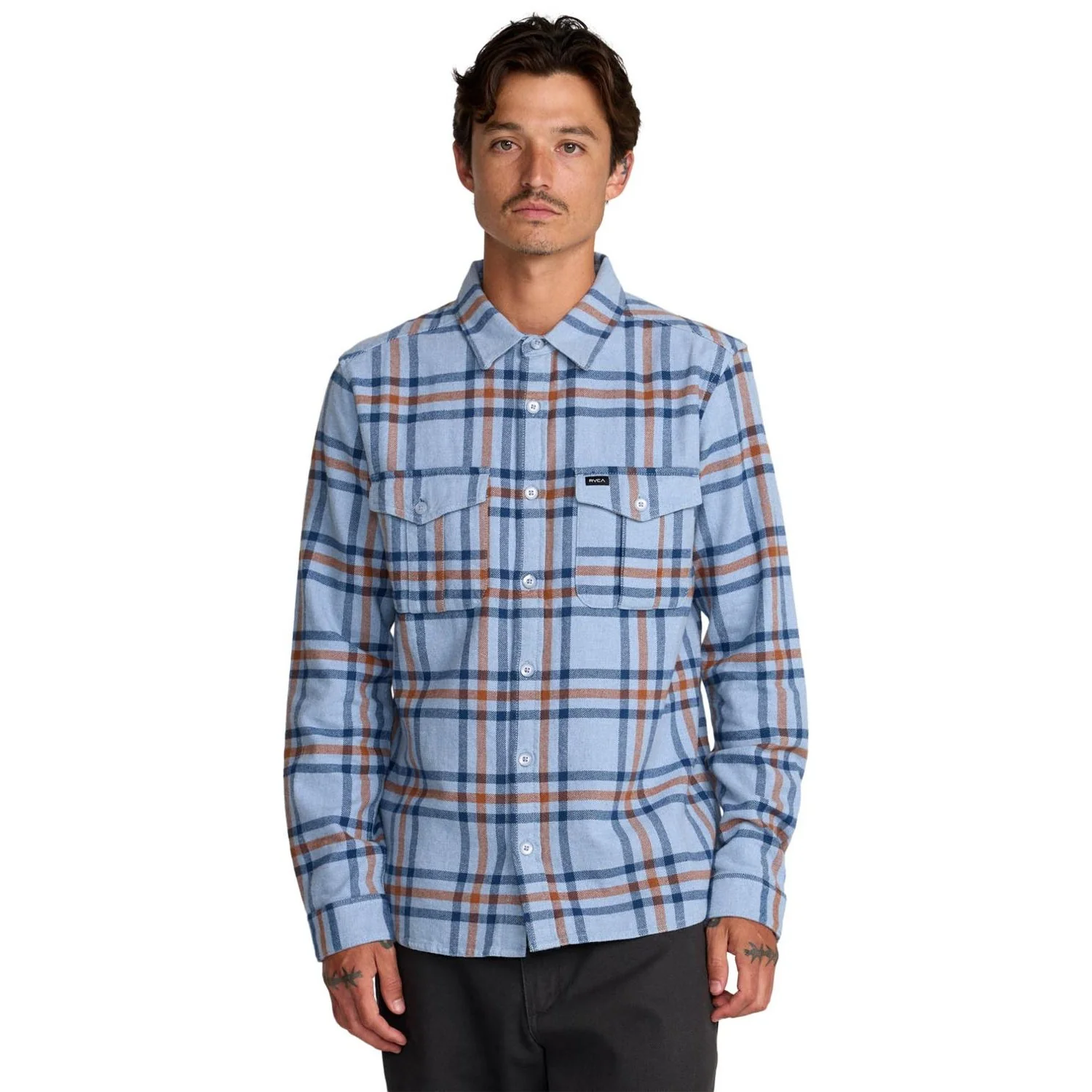 RVCA - Mens Hughes Flannel Long Sleeve Shirt - Image 4