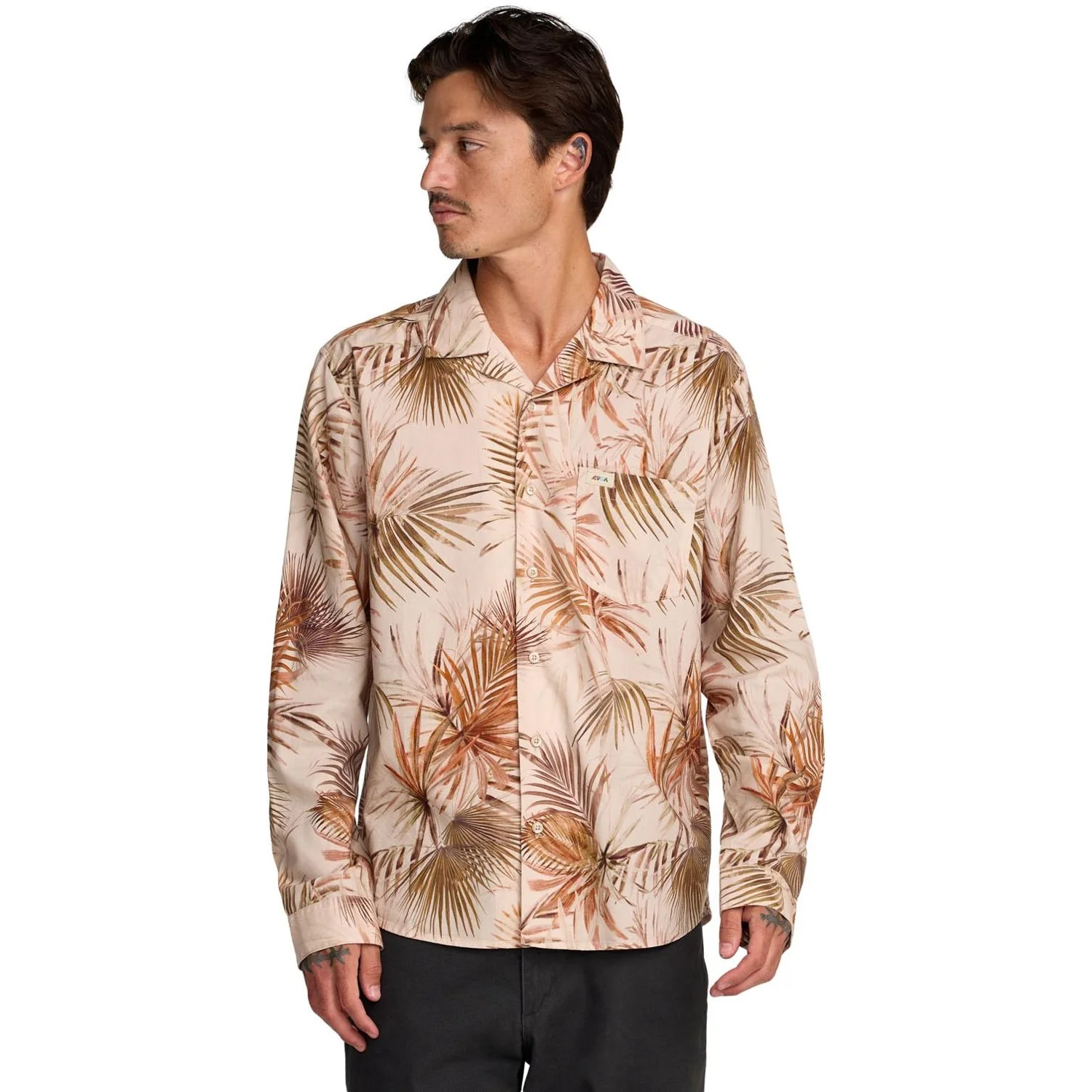 RVCA - Mens Mel G Palm Long Sleeve Shirt