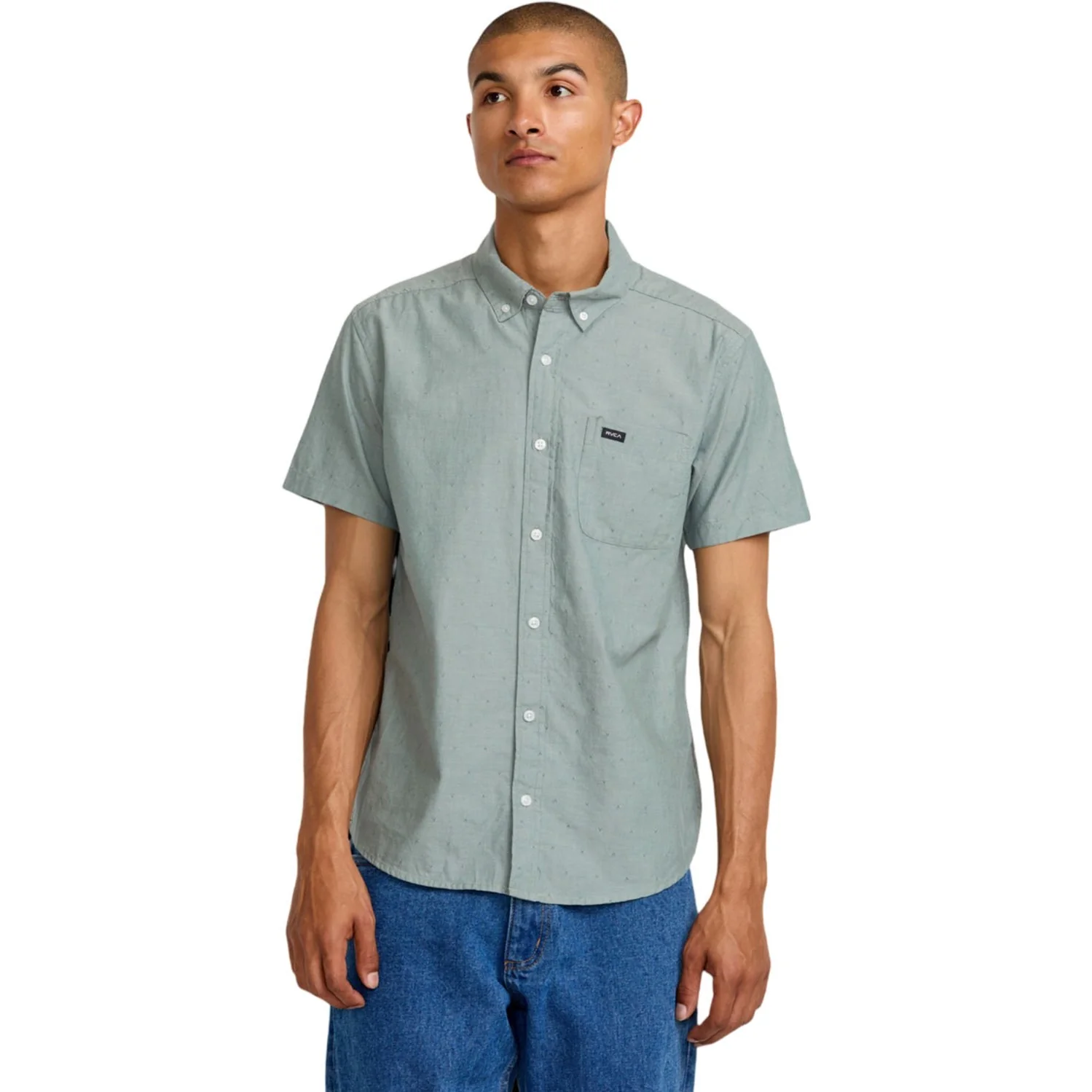 Rvca - Mens Thatll Do Dobby Short Sleeve Top - Image 2