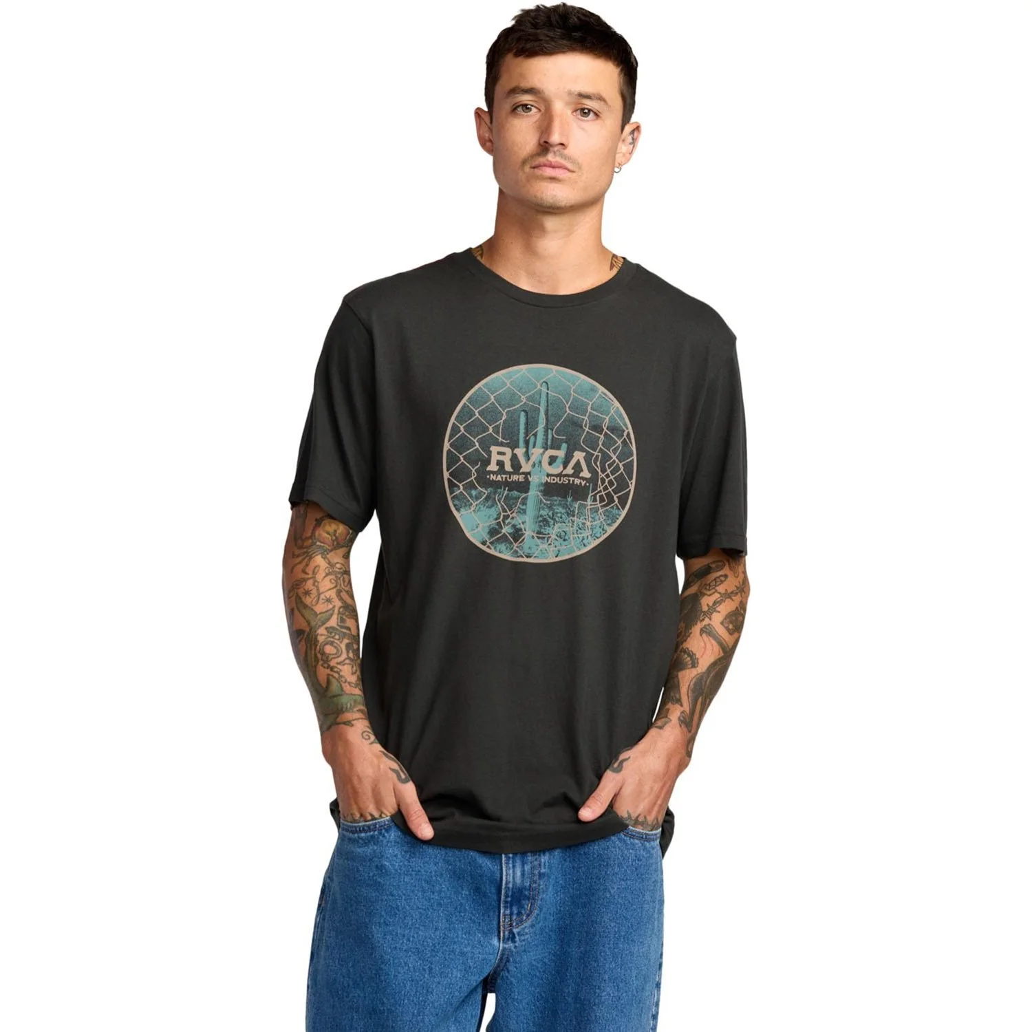 RVCA - Mens Trespass Short Sleeve T-Shirt - Image 3