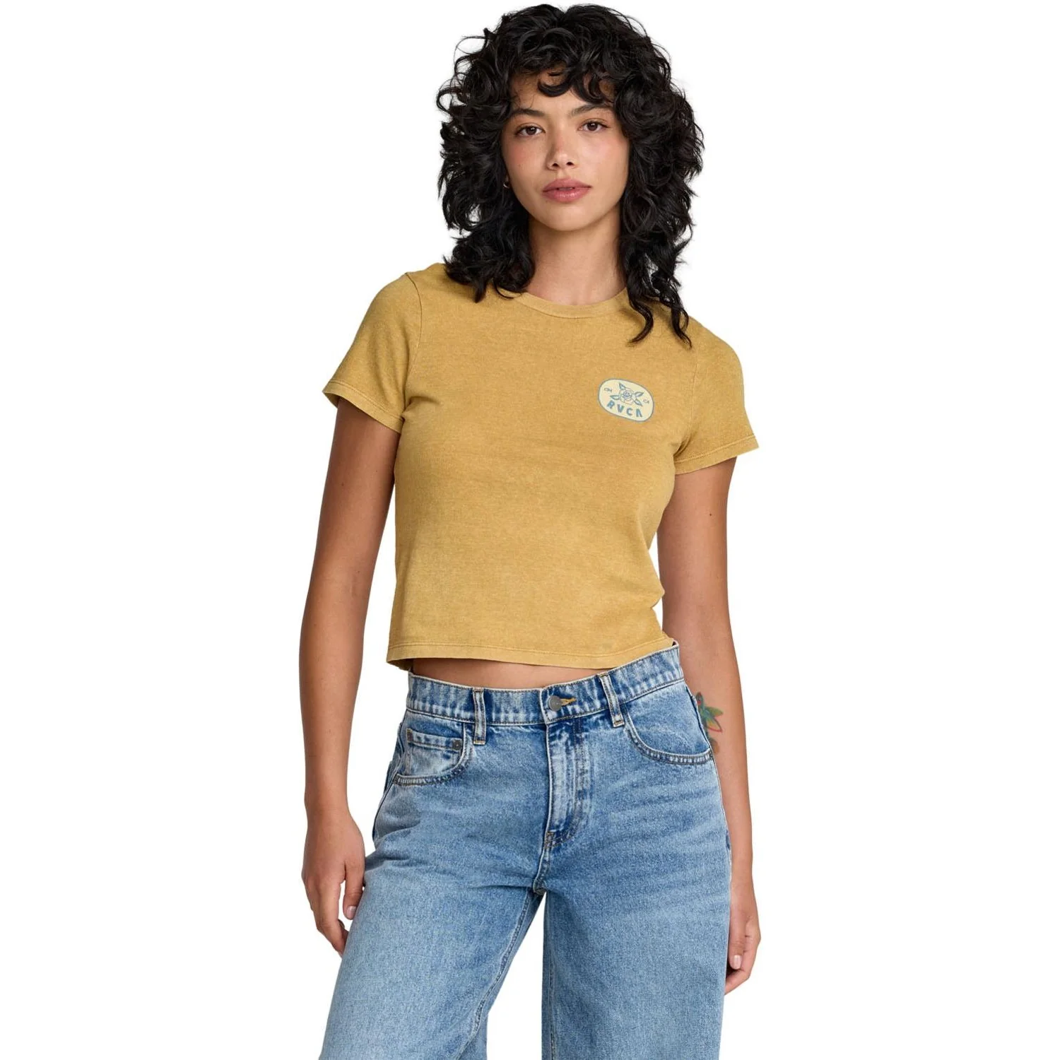 RVCA - Womens 411 Short Sleeve Basic T-Shirt - Image 4