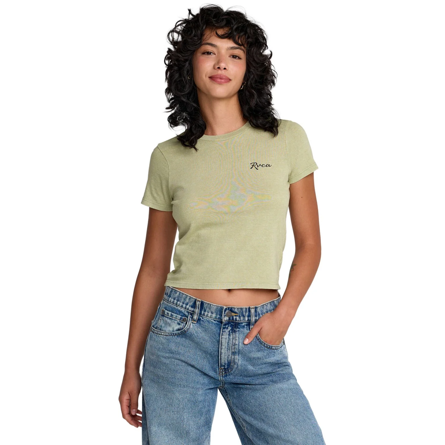 RVCA - Womens 411 Short Sleeve Basic T-Shirt - Image 6