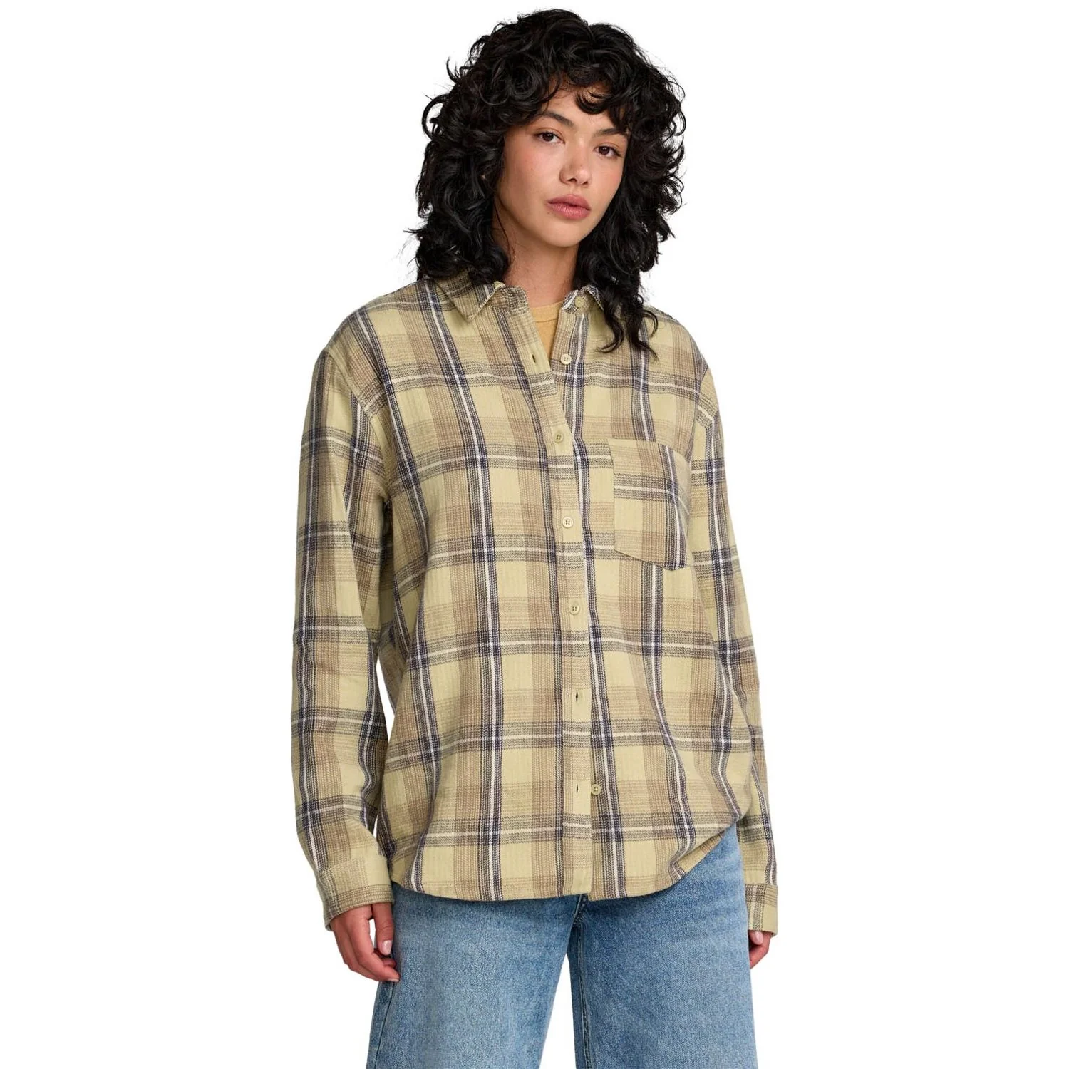 RVCA - Womens Breeze Flannel Long Sleeve Shirt