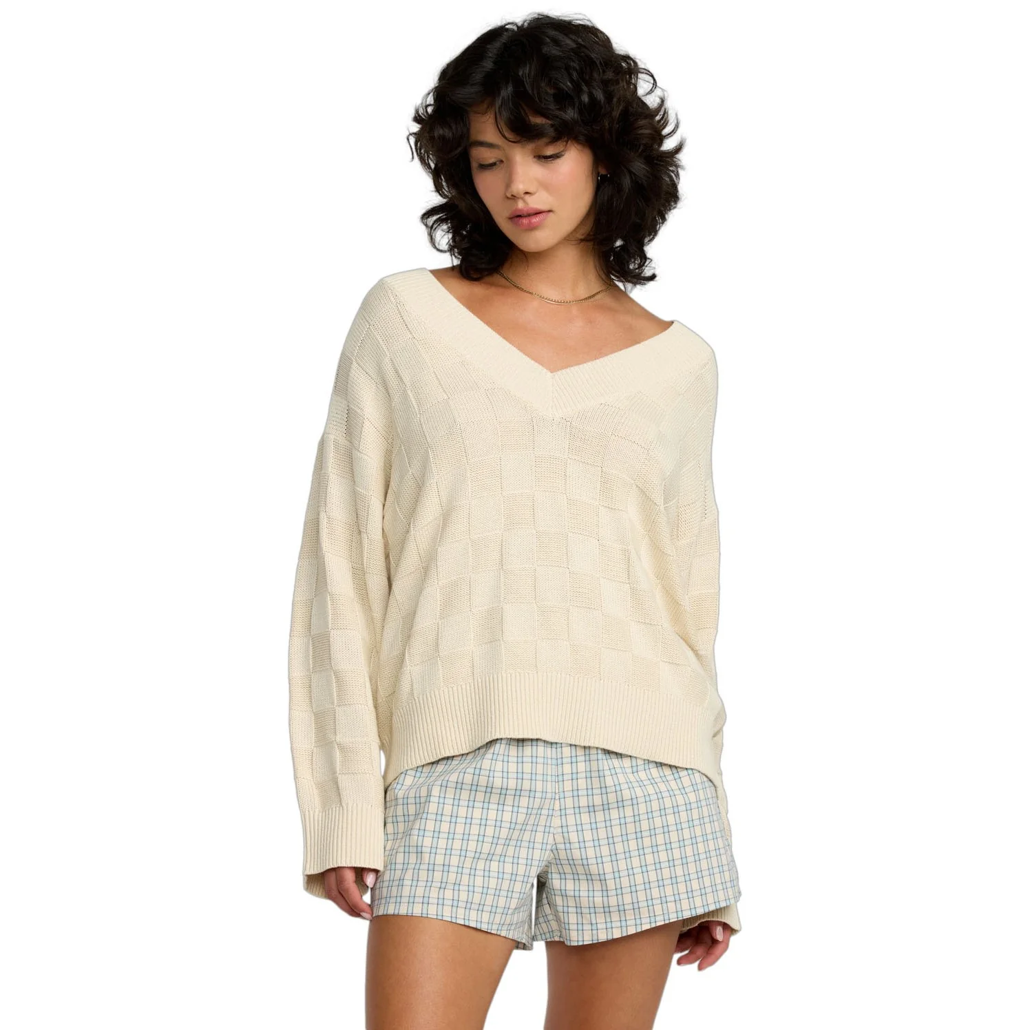 RVCA - Womens Harmony V-Neck Sweater