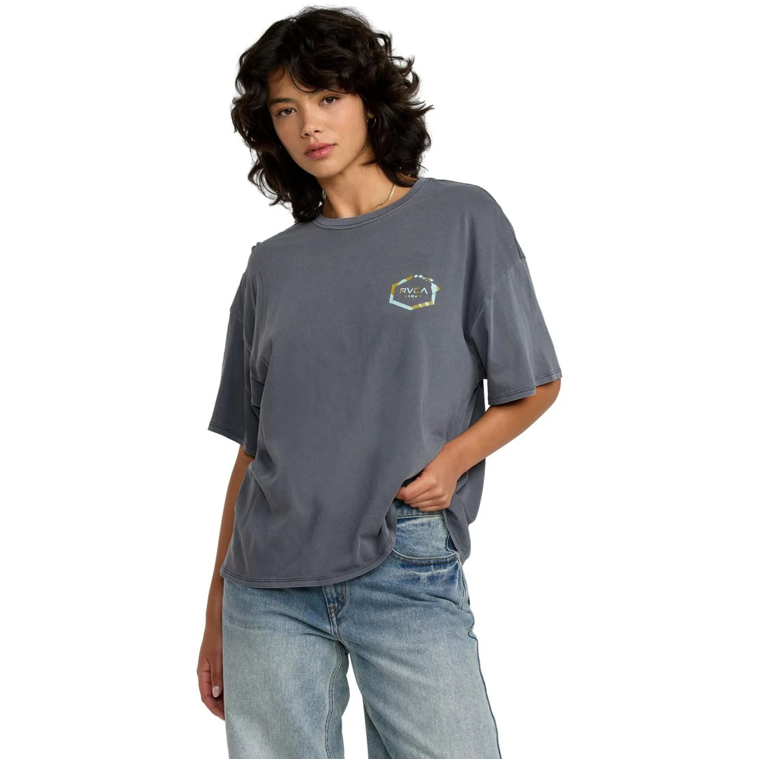 RVCA - Womens Hawaii Hex Ii Baggie T-Shirt - Image 2