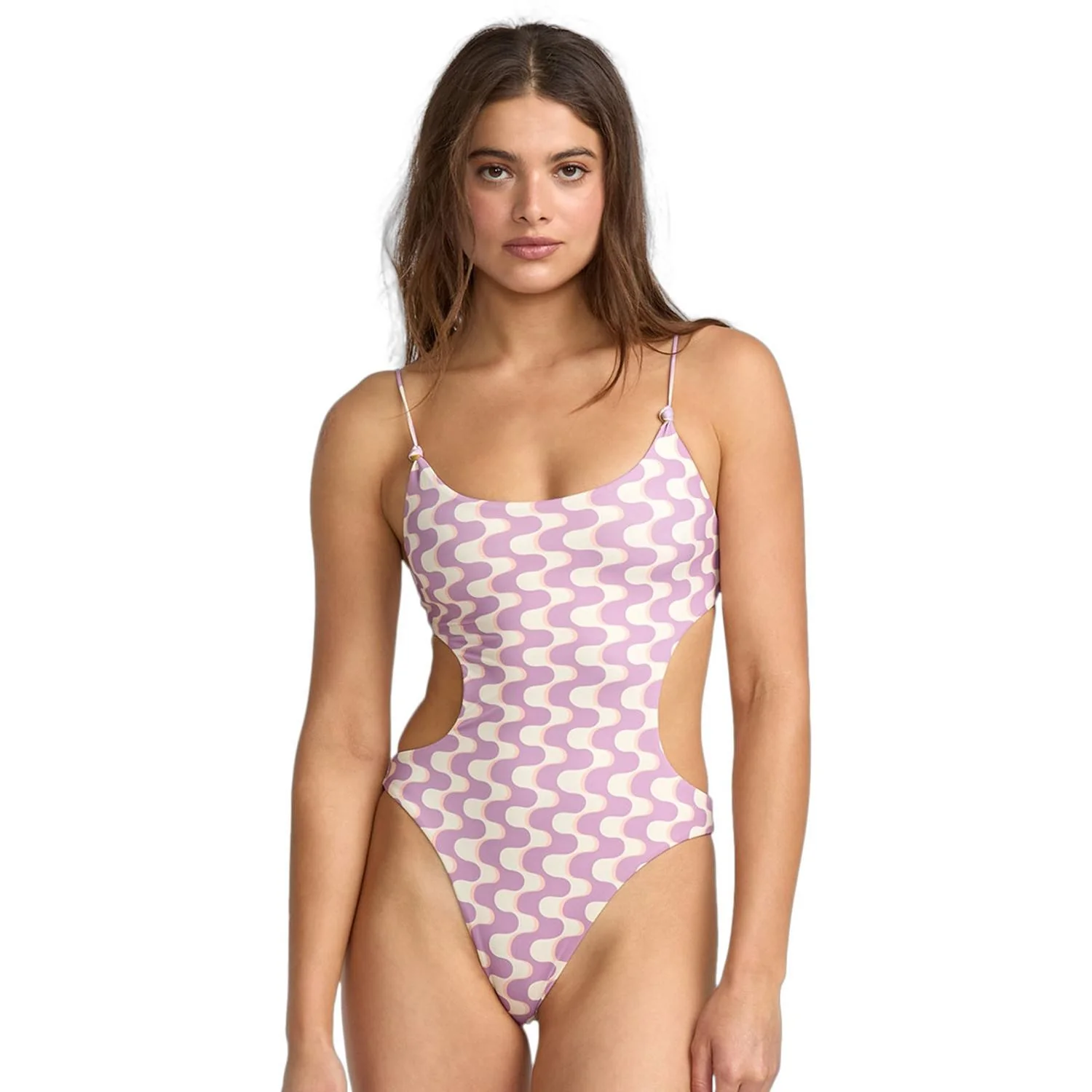 Rvca - Womens In The Groove Rev Sq Neck One Piece