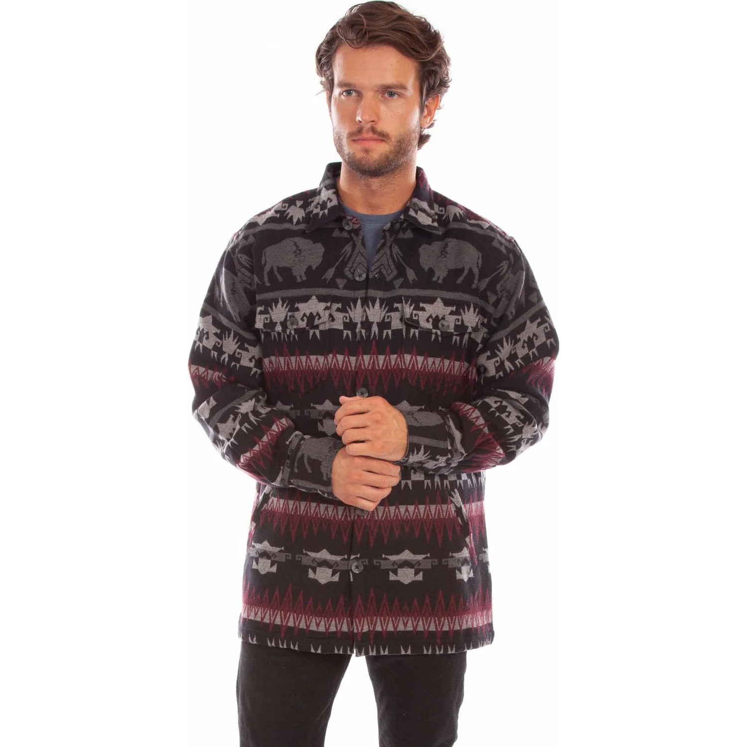 Scully - Mens Buffalo Shirt-Jacket - Image 3