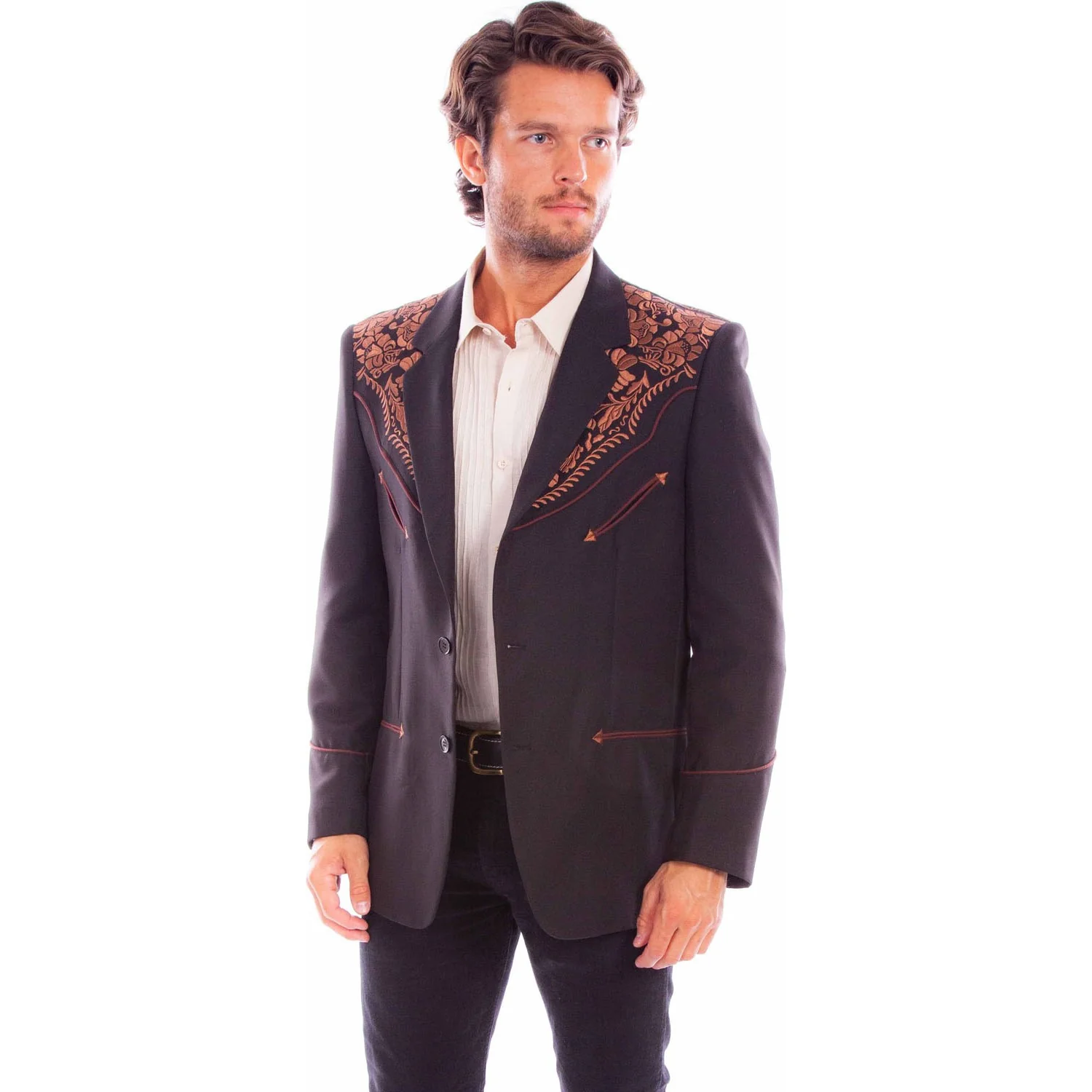 Scully - Mens Floral Emb. Blazer