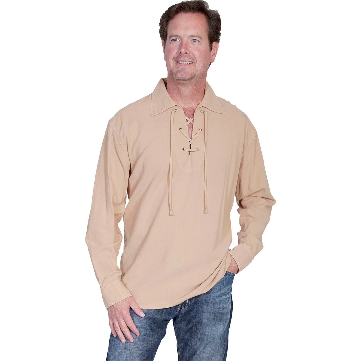 Scully - Mens Lace Up Front Shirt - Image 2