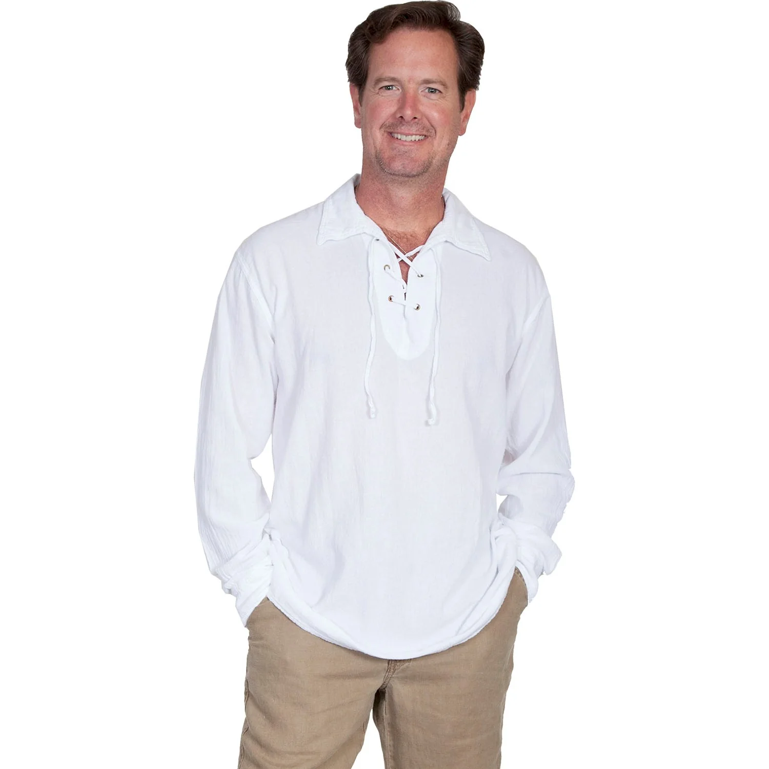 Scully - Mens Lace Up Front Shirt - Image 6