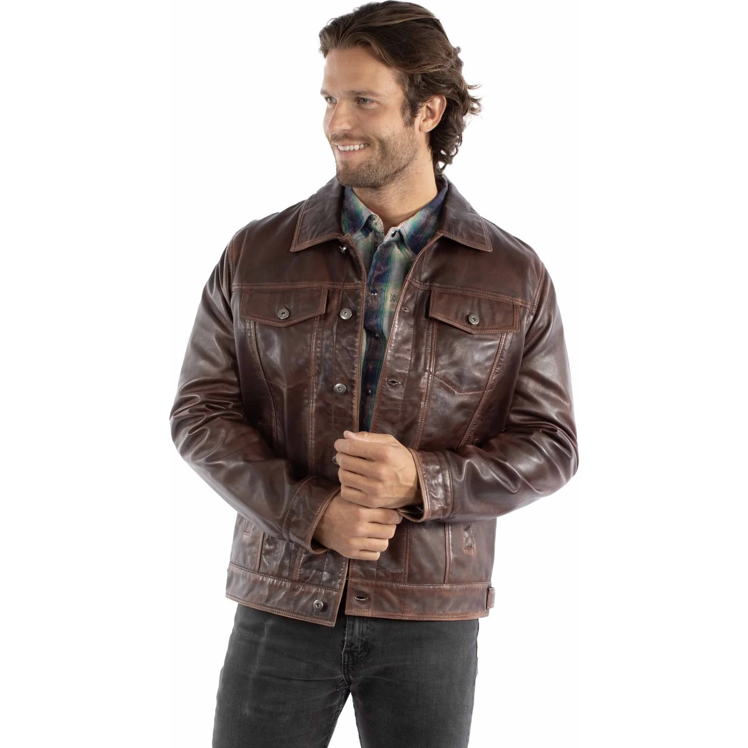 Scully - Mens Leather Jacket - Image 2