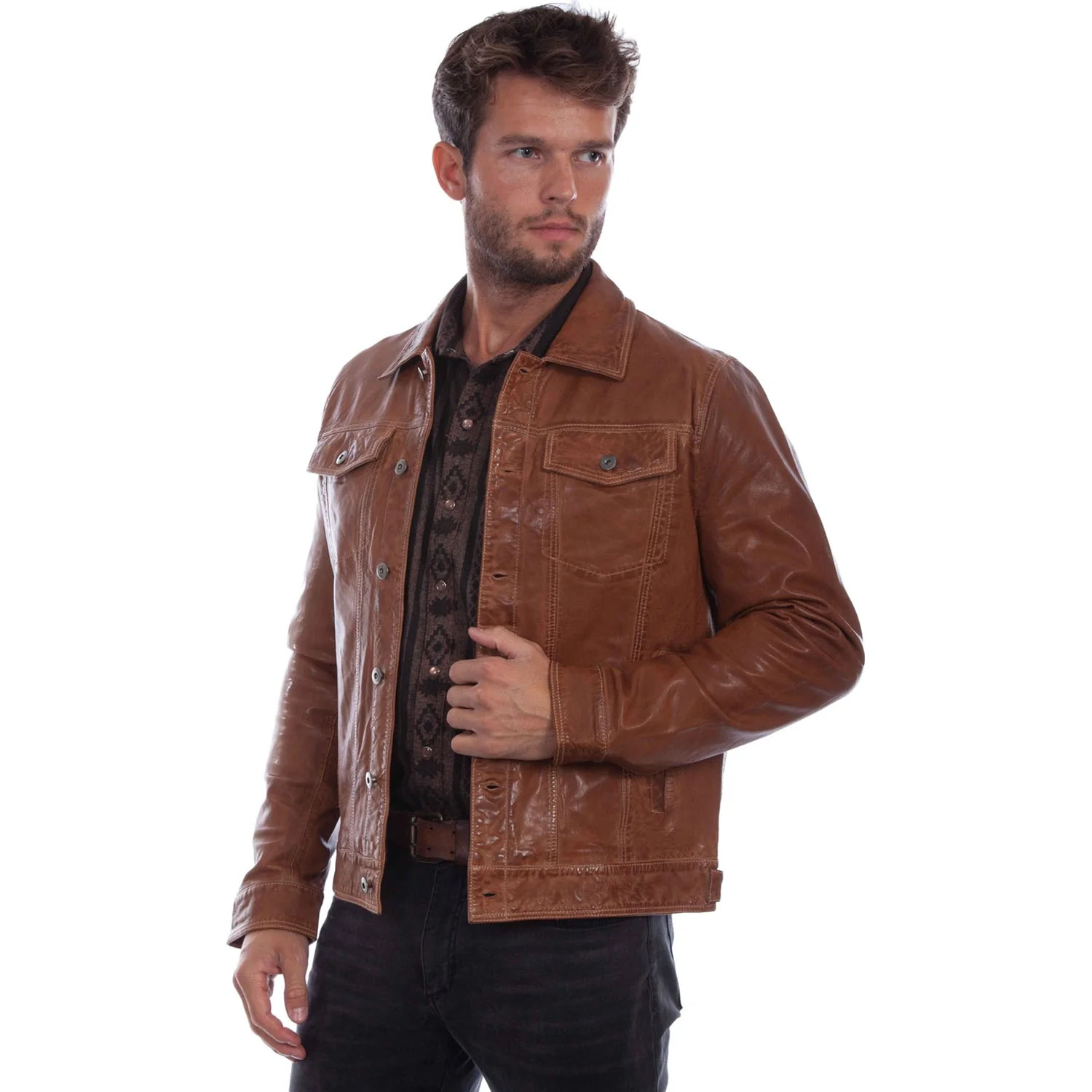Scully - Mens Leather Jacket - Image 3