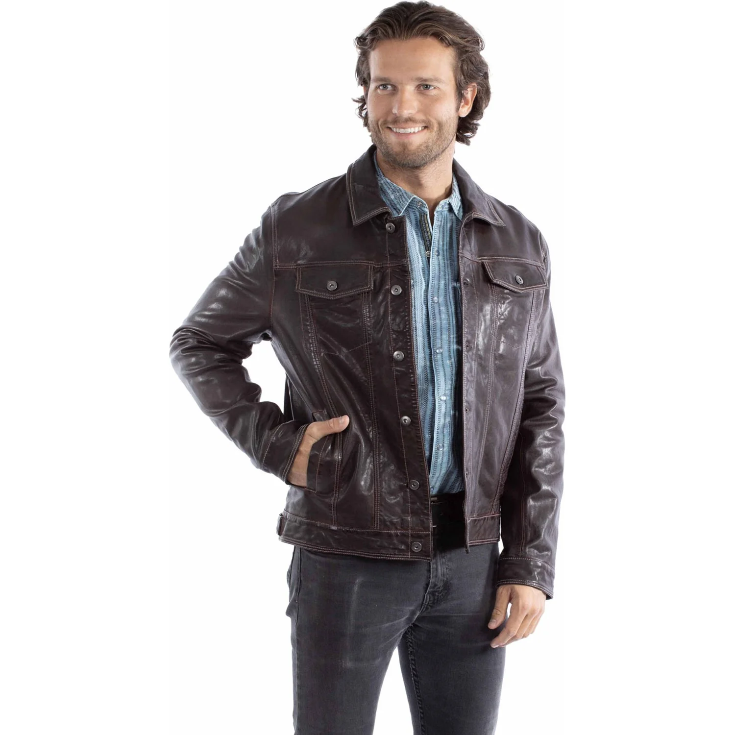 Scully - Mens Leather Jacket - Image 6