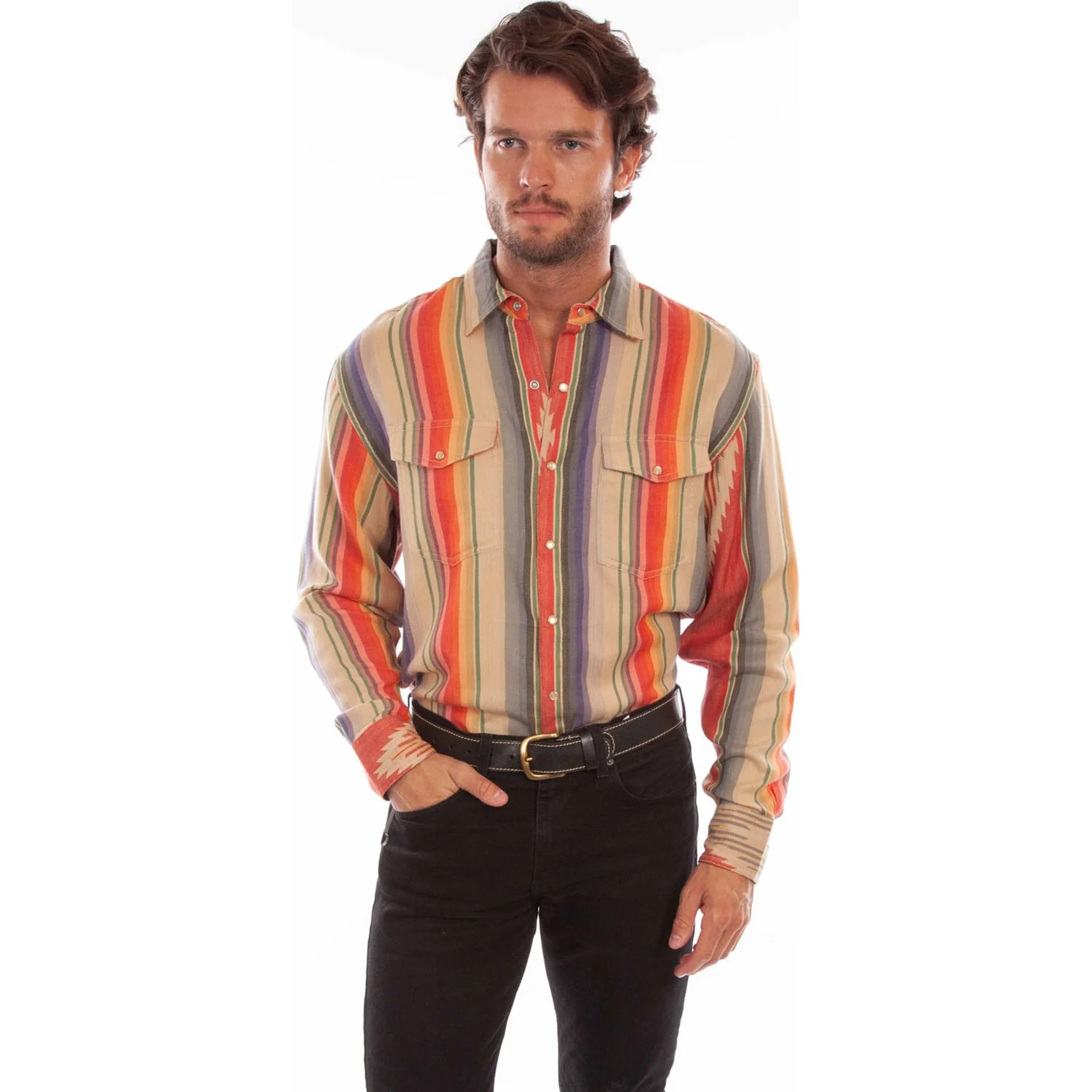 Scully - Mens Serape Y/D Jacquard Shirt - Image 2