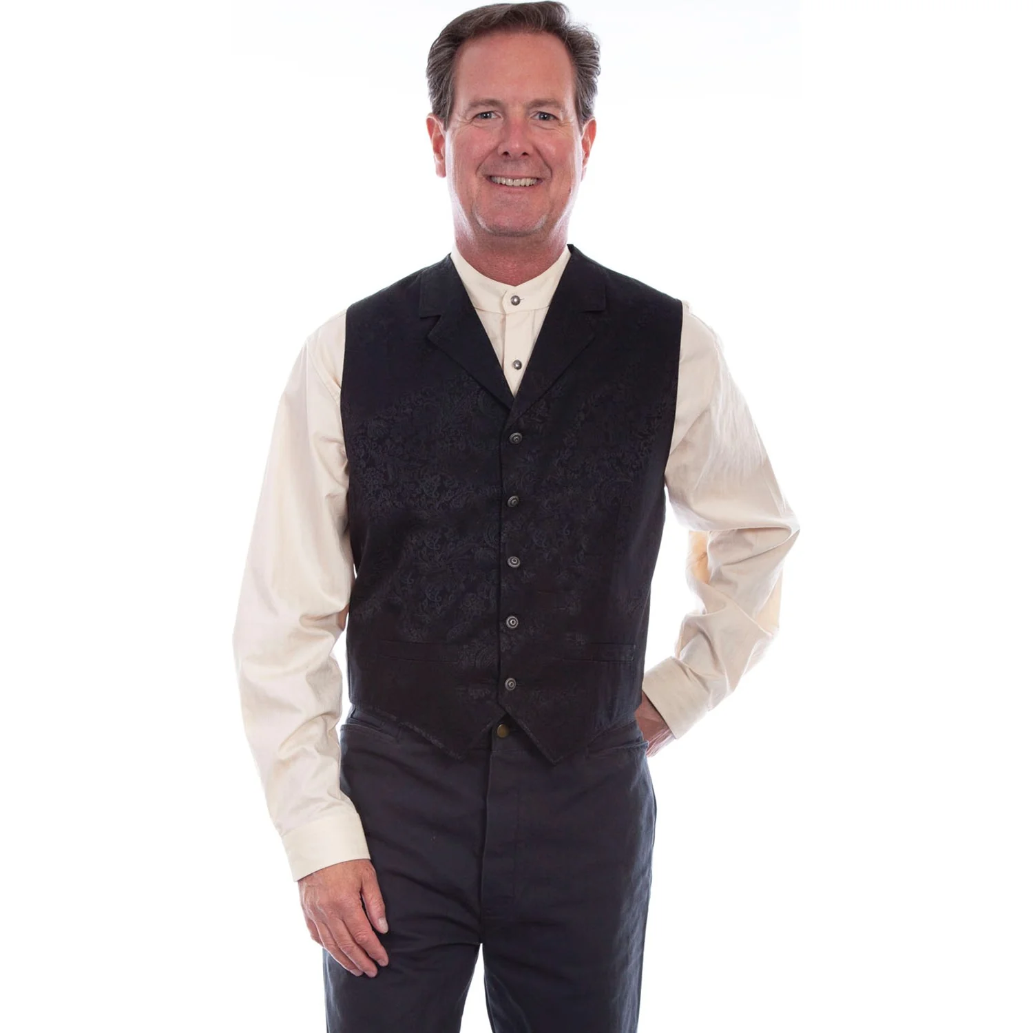 Scully - Mens Silk Single Breasted Vest