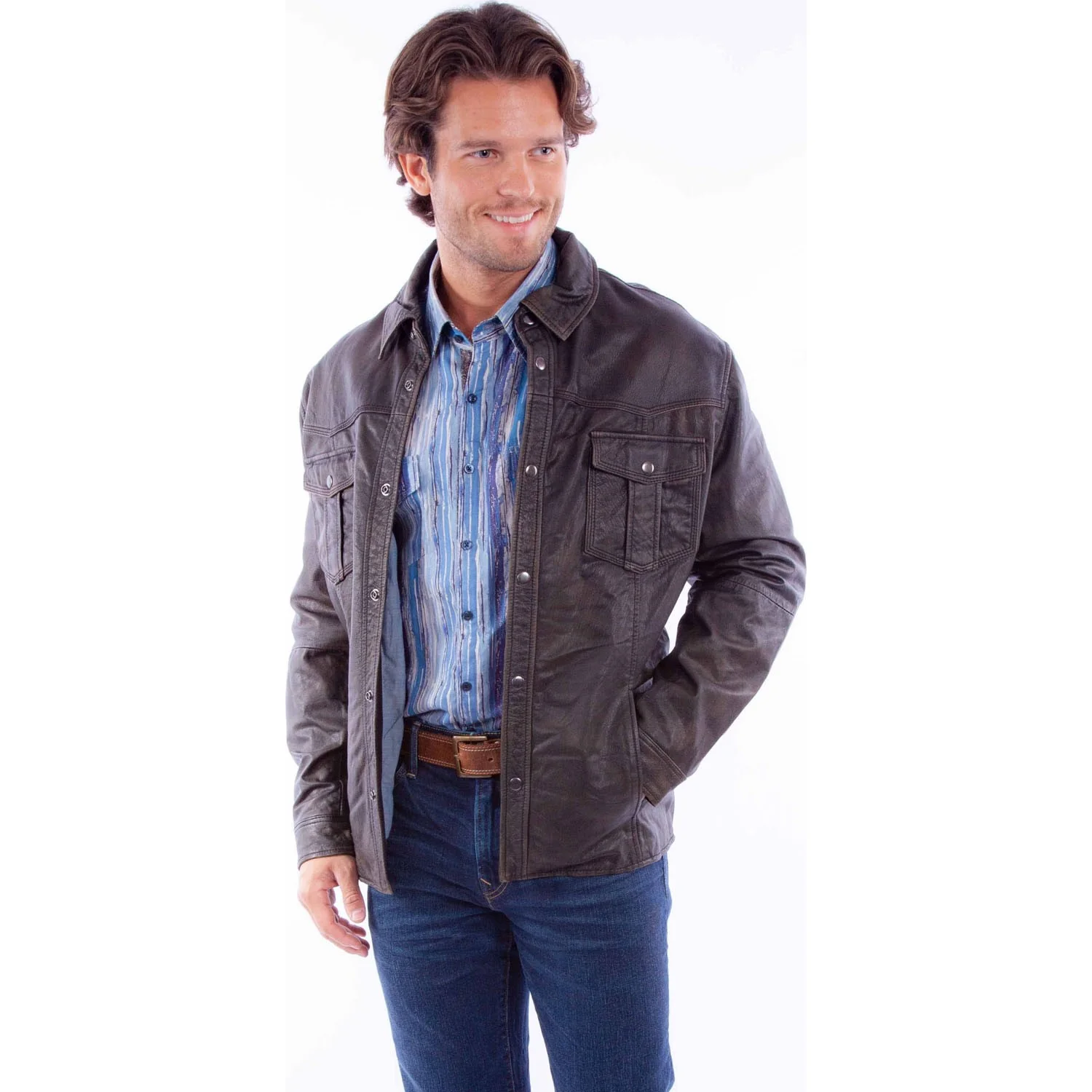 Scully - Mens Snap Front Jacket (250) - Image 3