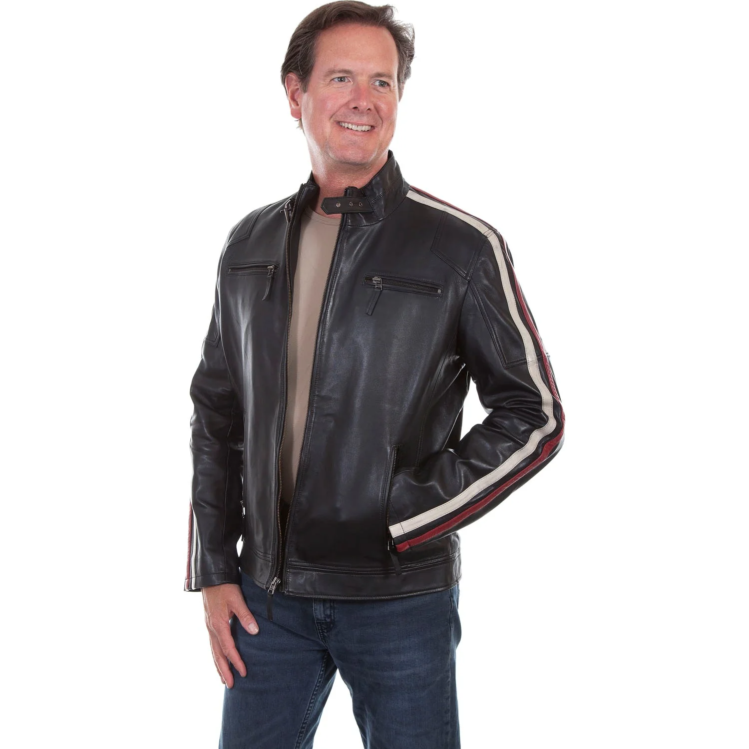 Scully - Mens Striped Mc Jacket - Image 2