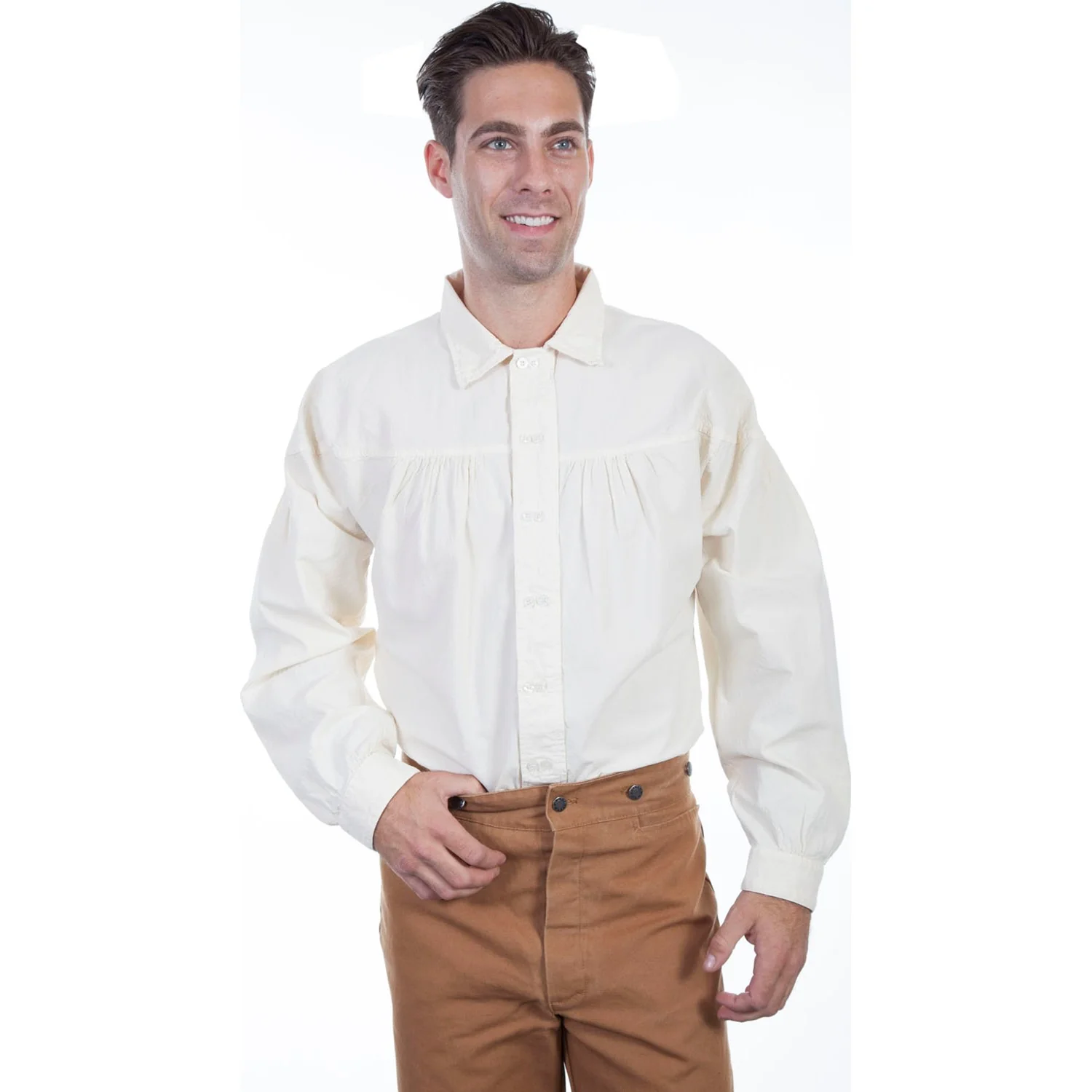 Scully - Mens Two Button Placket Shirt - Image 4