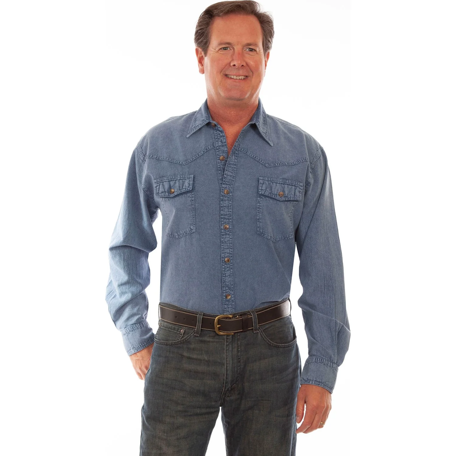Scully - Mens Western Yoke/2 Pocket Shirt - Image 2