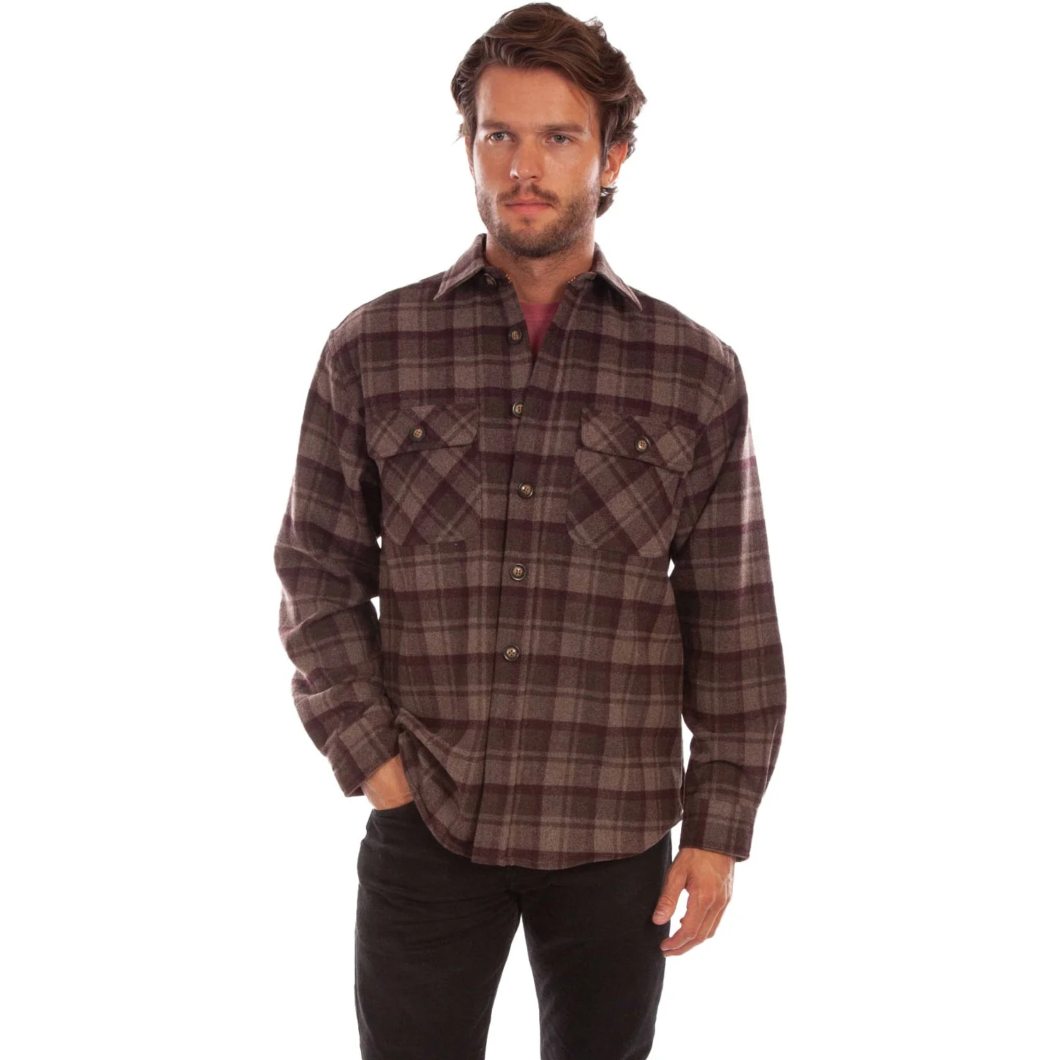 Scully - Mens Wool Blend Flannel Heavy Weight - Image 4