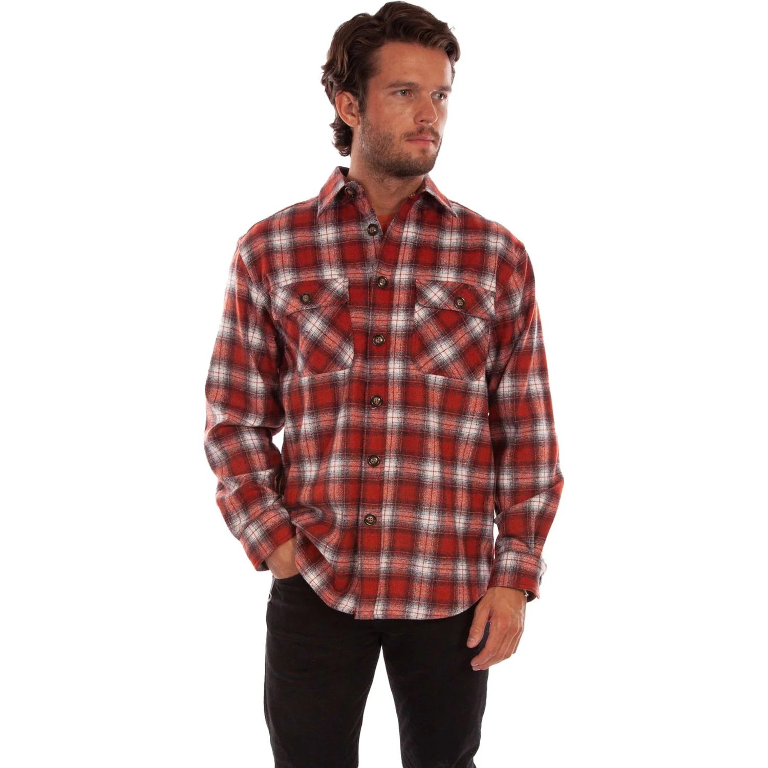 Scully - Mens Wool Blend Flannel Med Weight - Image 4