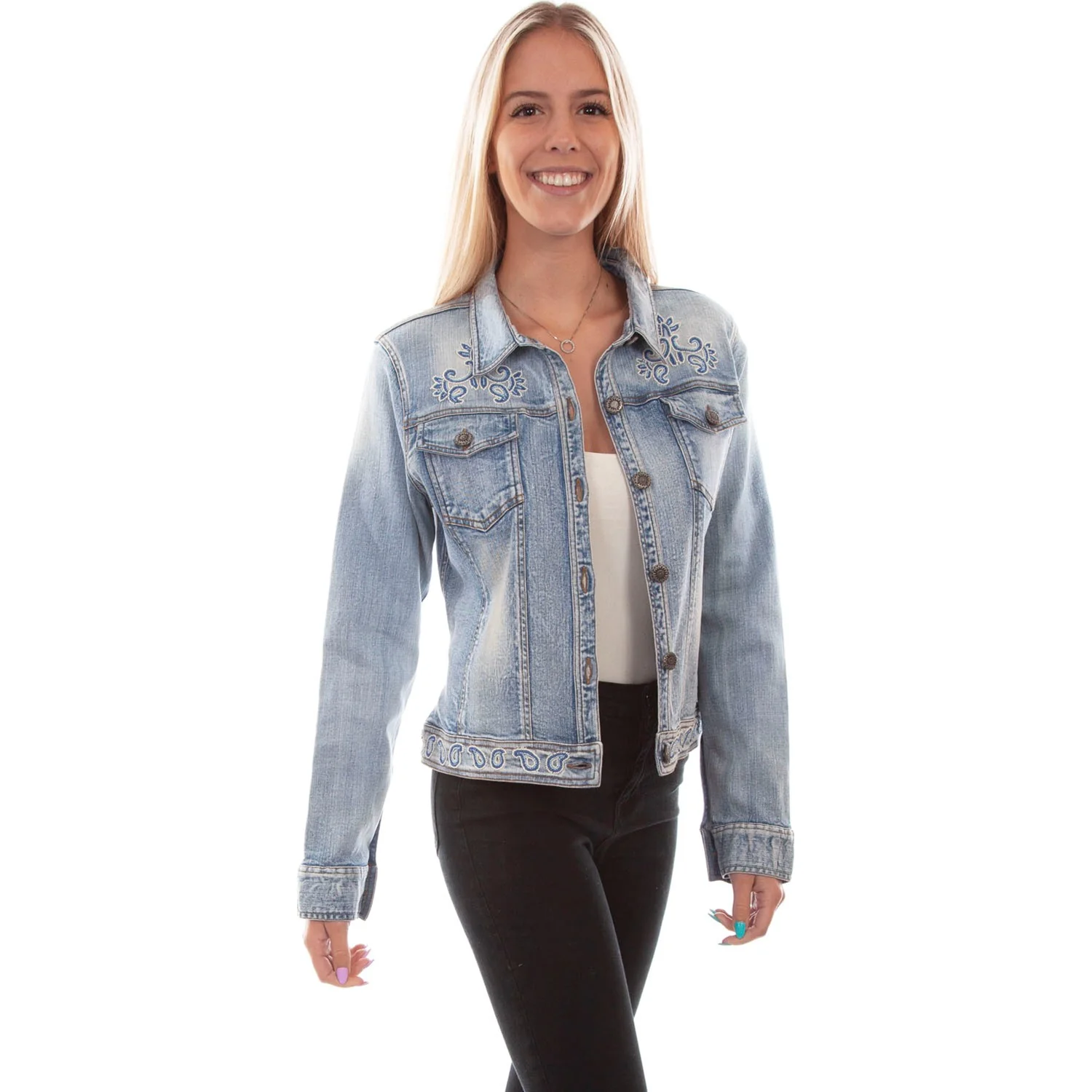 Scully - Womens Beaded Jean Jacket - Image 3