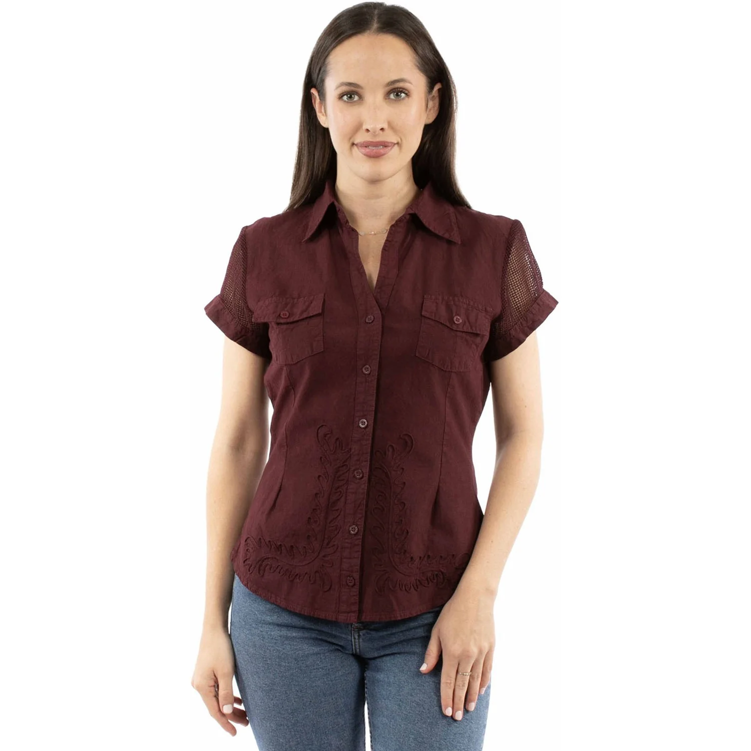 Scully - Womens Cap Sleeve Blouse